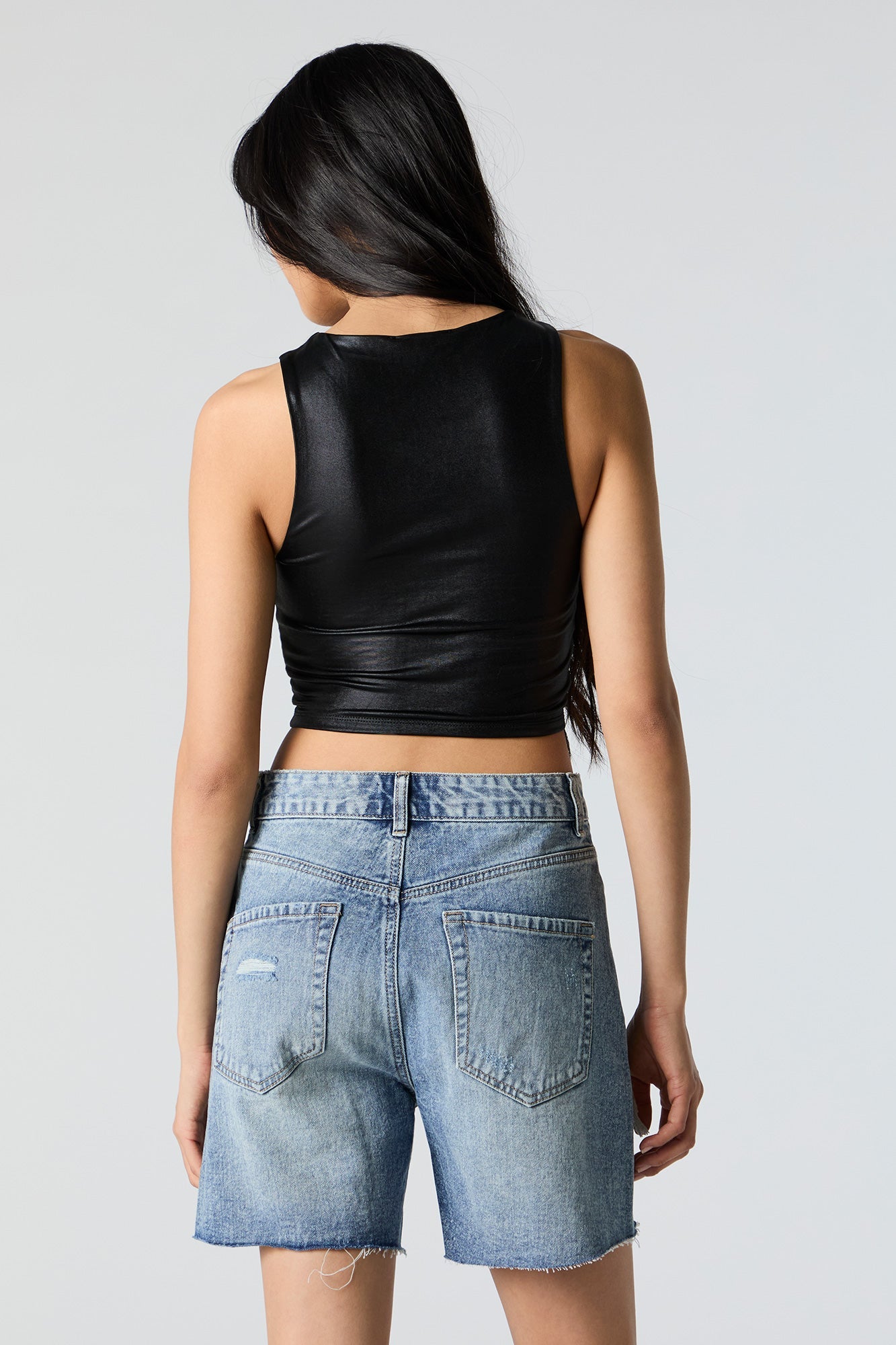 90s Distressed Denim Short