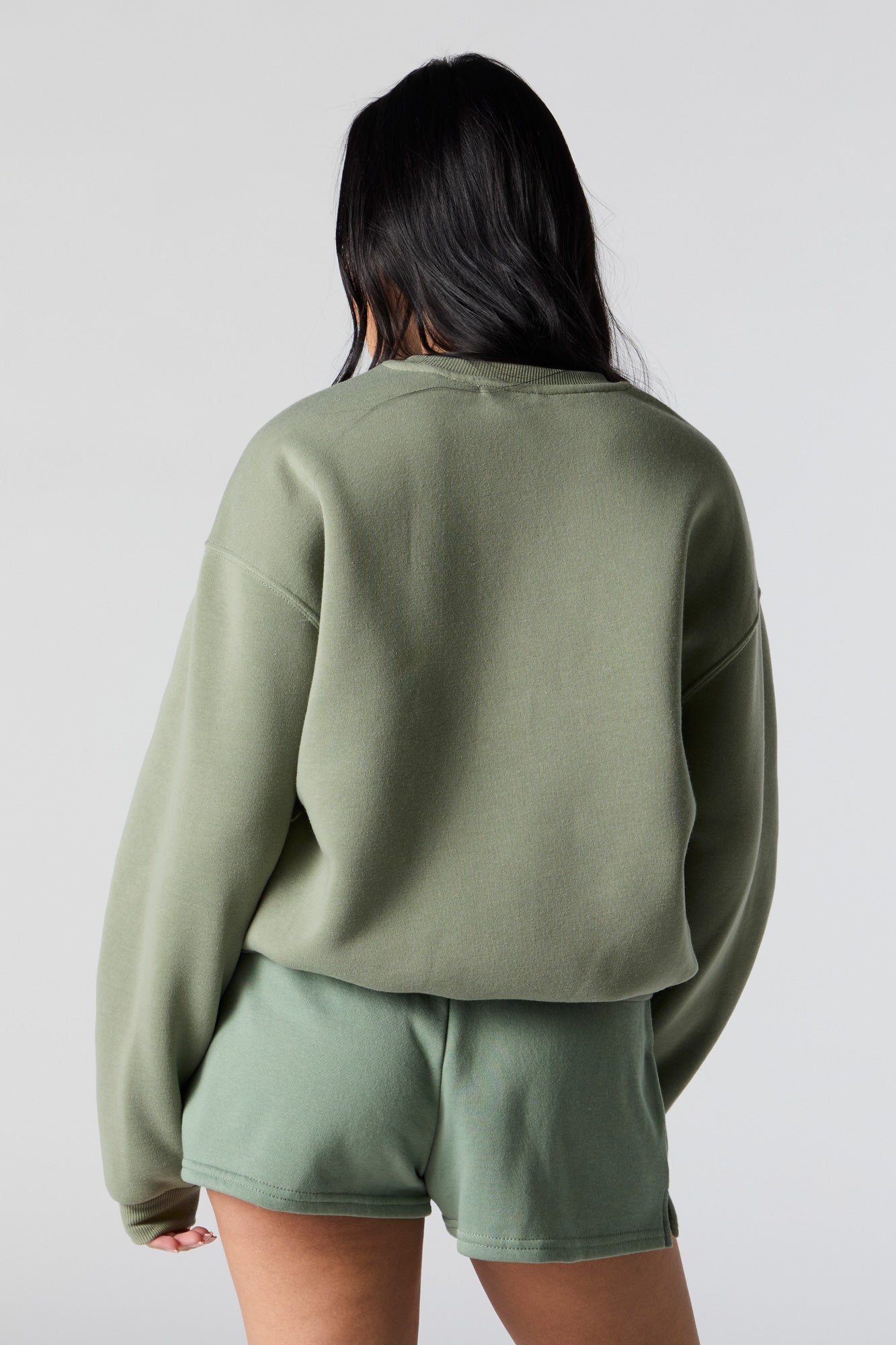 86 Chenille Embroidered Fleece Short
