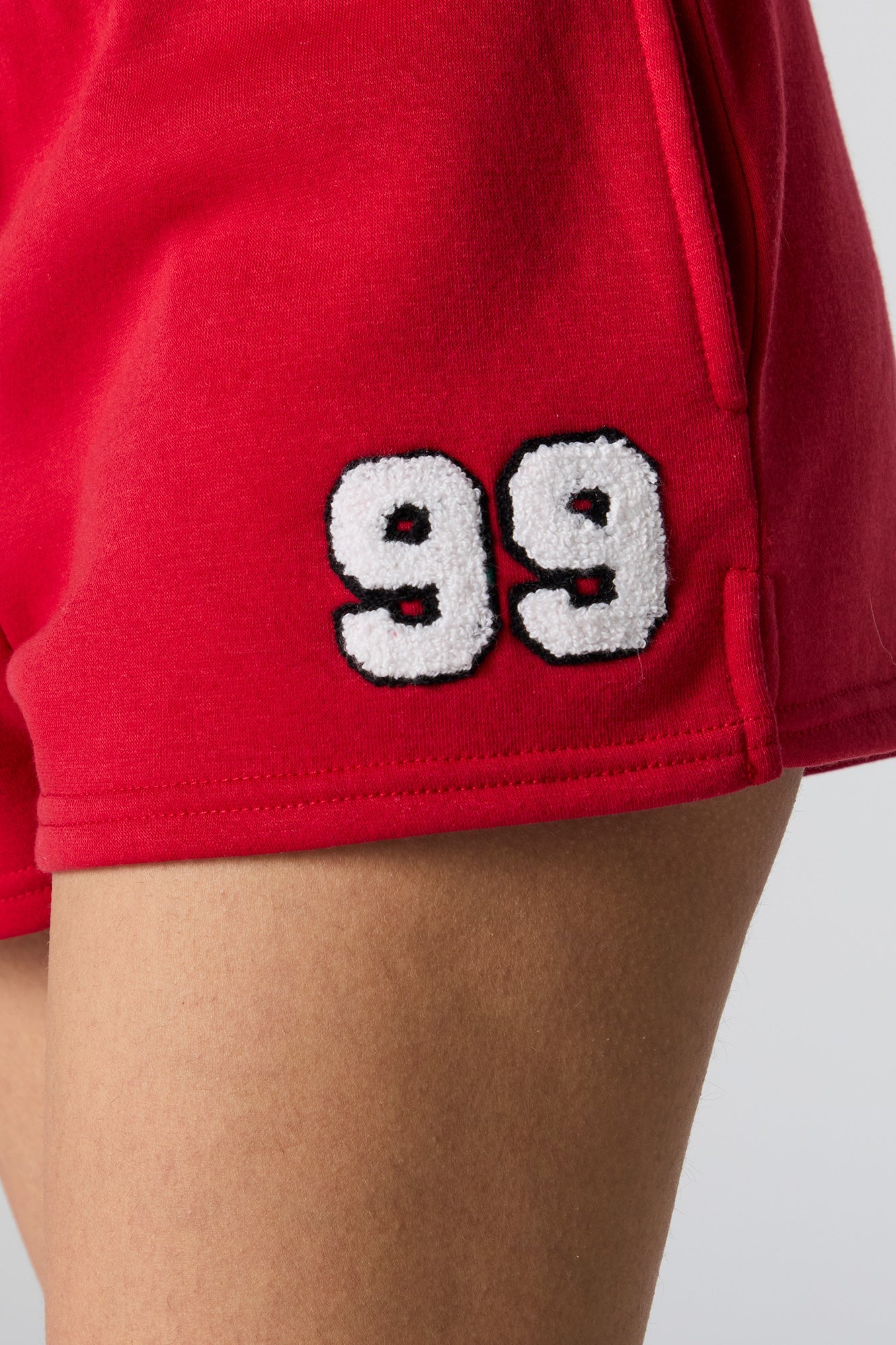 99 Chenille Embroidered Fleece Short