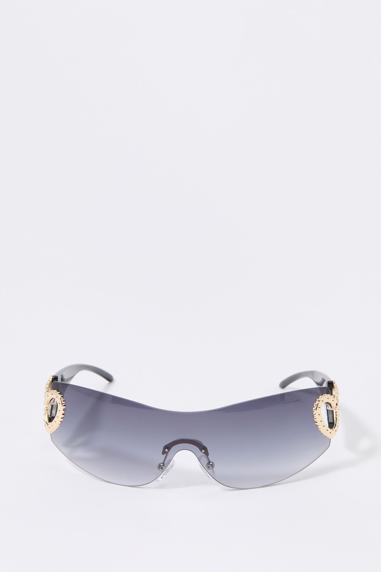 90s Rimless Shield Sunglasses