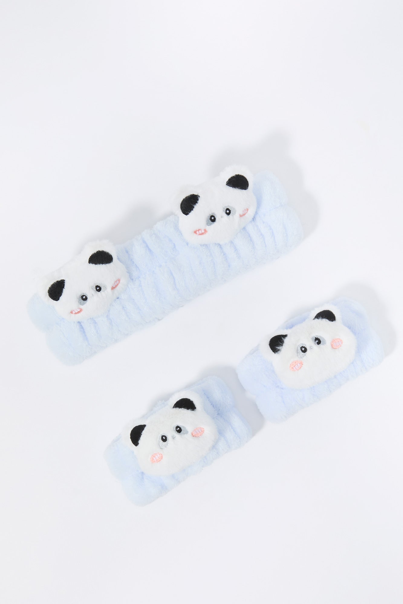 3D Panda Spa Headband and Wristband Set