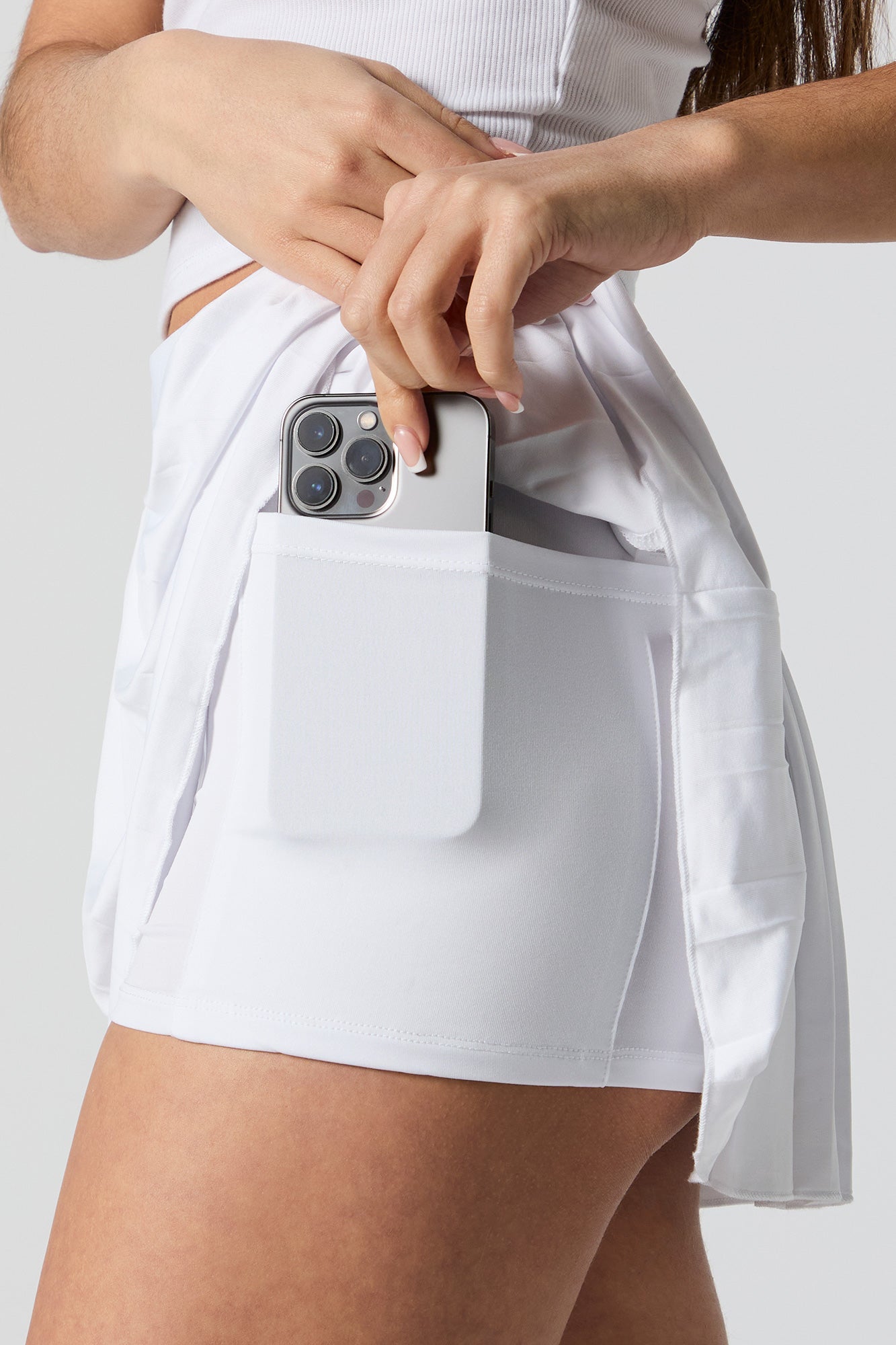 Active Pleated Tennis Skort with Pocket