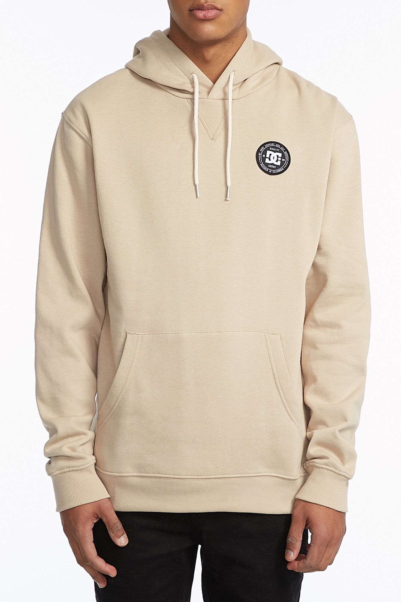 DC Guys Beige Popover Drawstring Hoodie