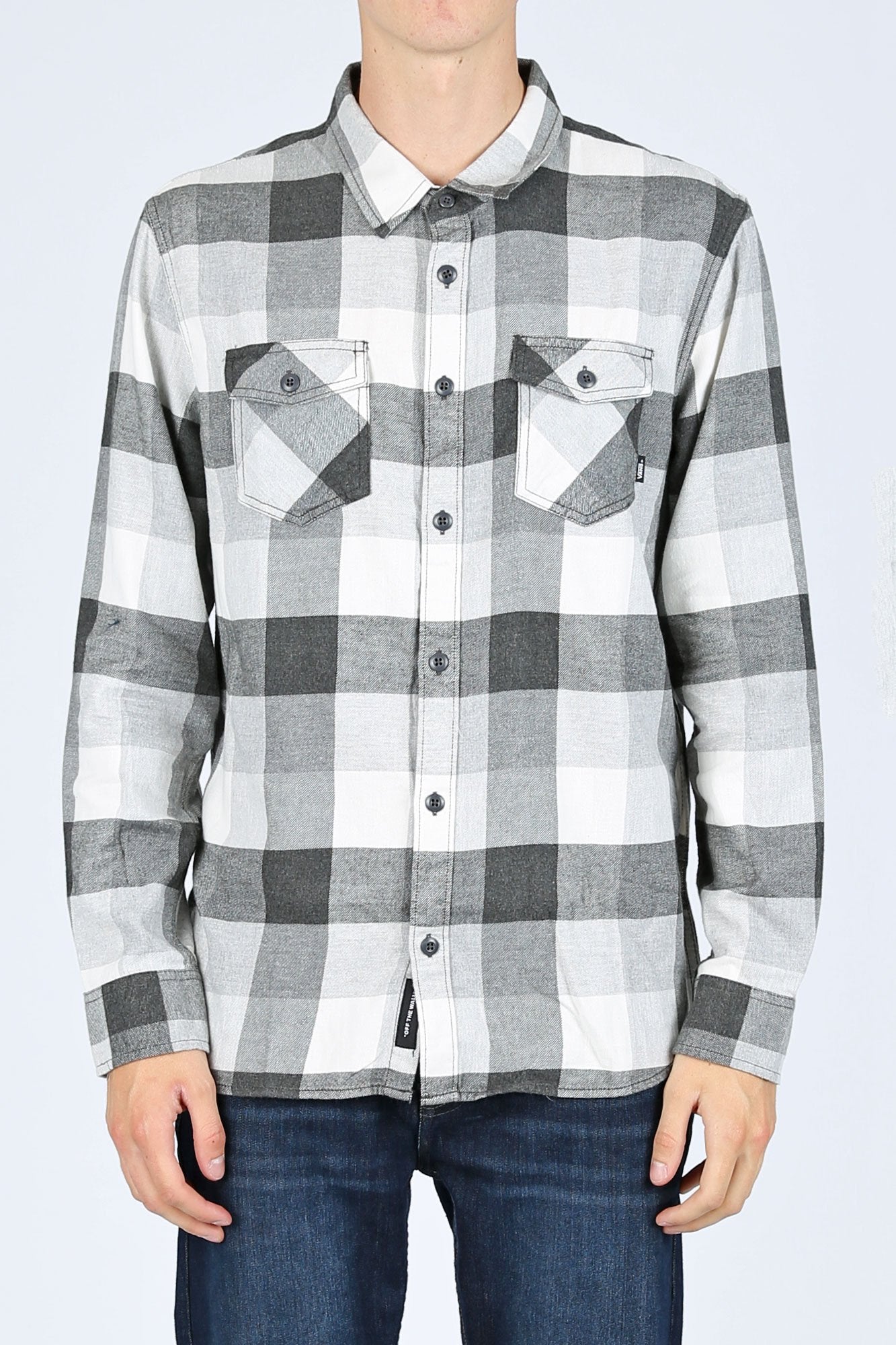 Vans Guys White Box Flannel Long Sleeve Shirt
