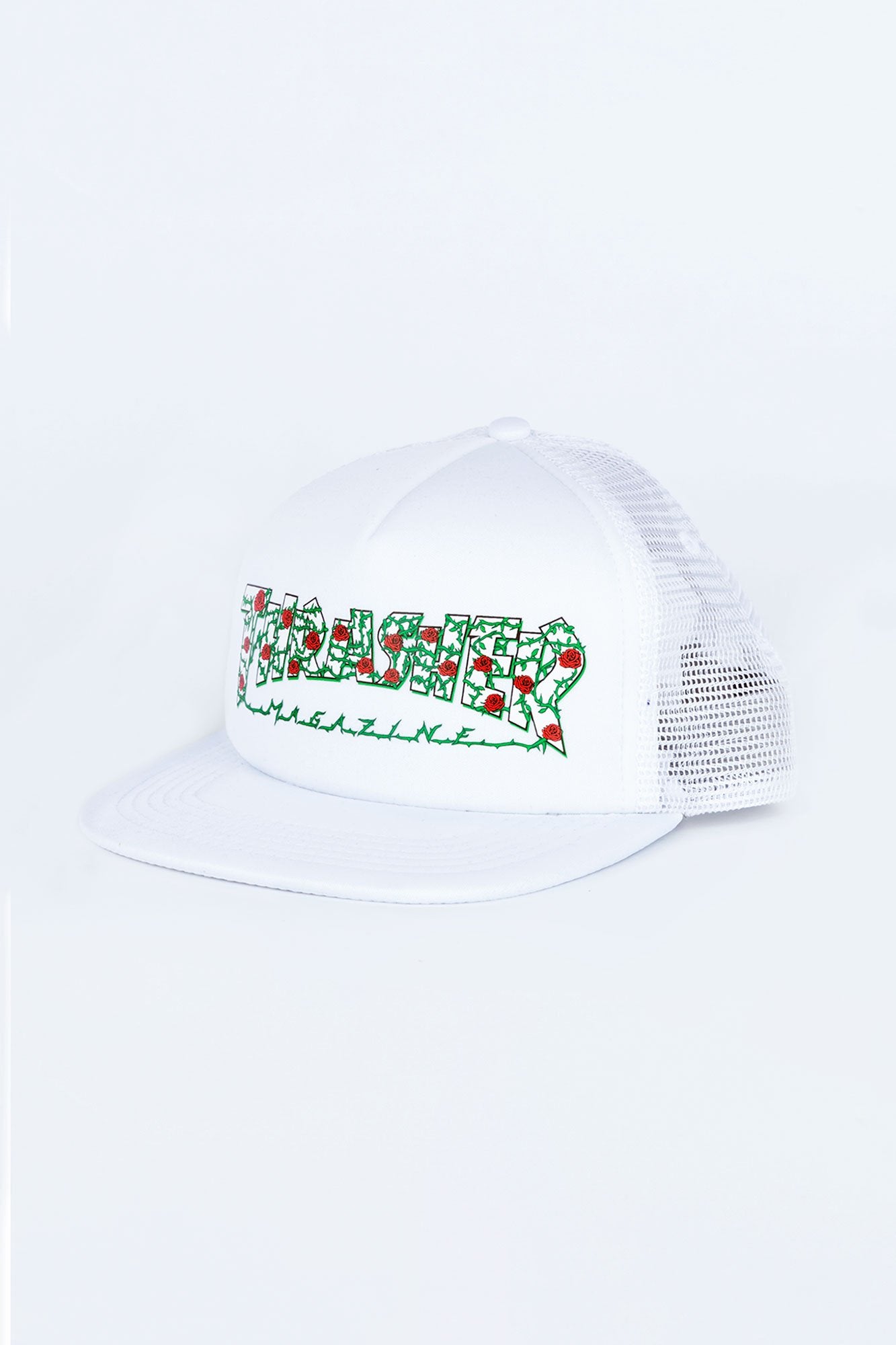 Thrasher Guys Roses White Mesh Cap