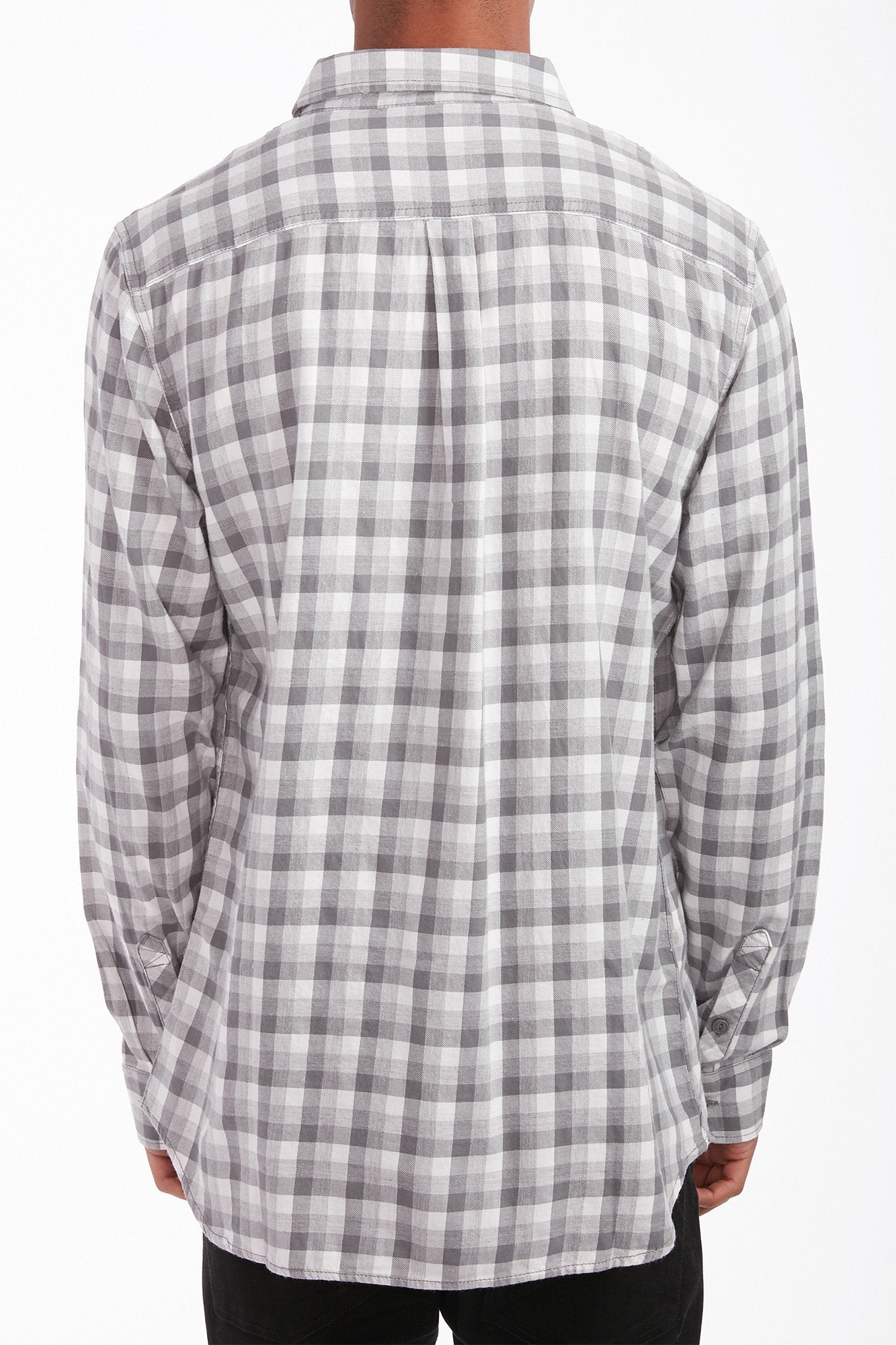 Vans Guys Grey Alameda II Long Sleeve Button-Up Shirt