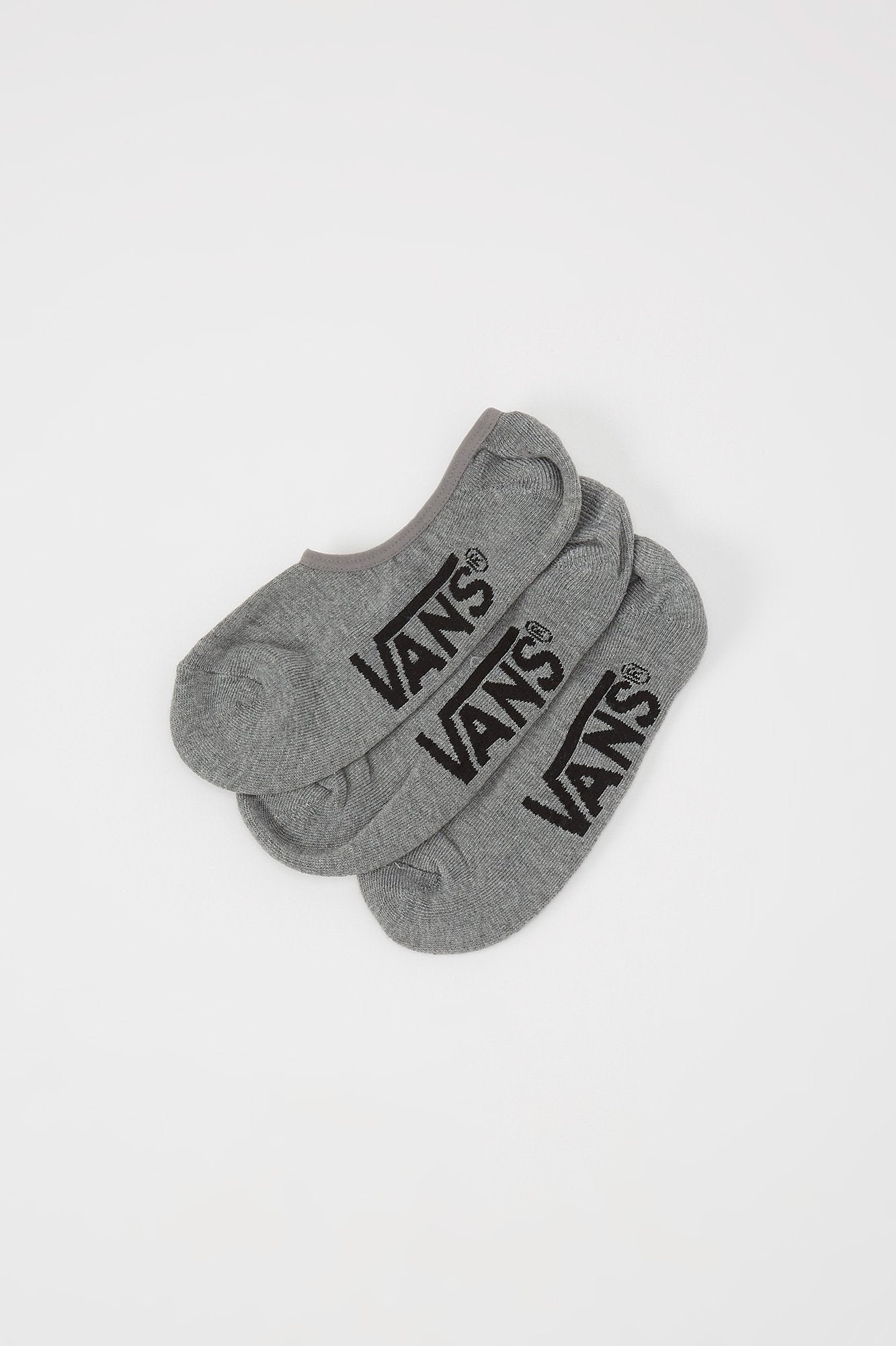 Vans Guys 3-Pack Grey Super No Show Socks 9-13