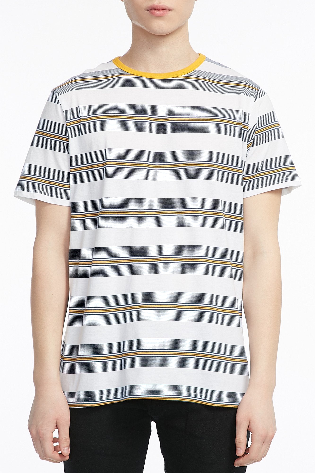 Amnesia Guys Mix Stripe Short Sleeve Tee