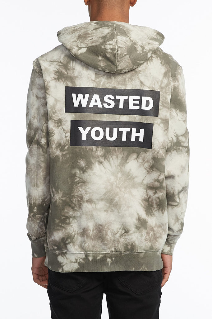 Guys Wasted Youth Tie Dye Hoodie
