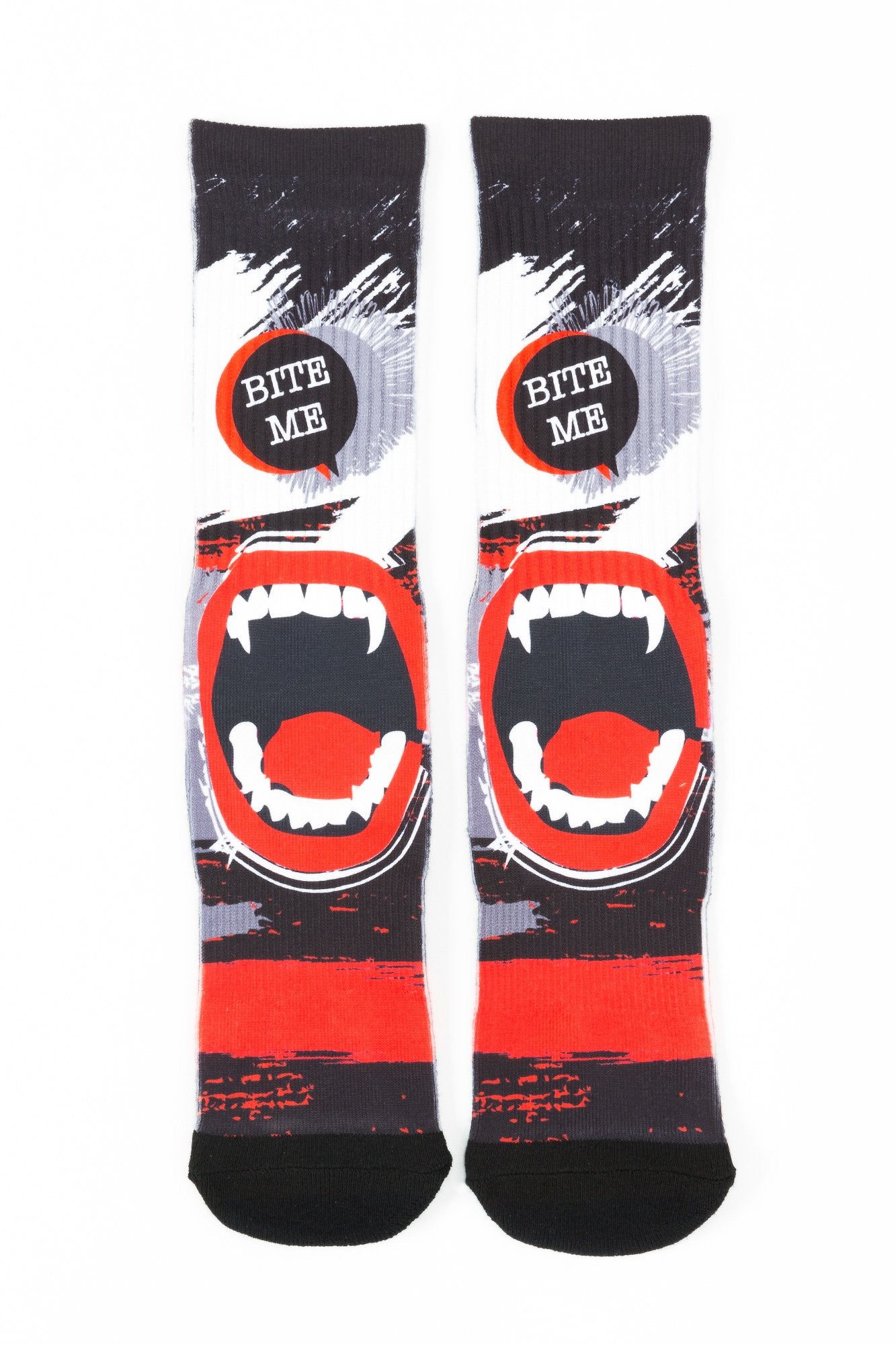 Guys Dracula Lip Print Socks