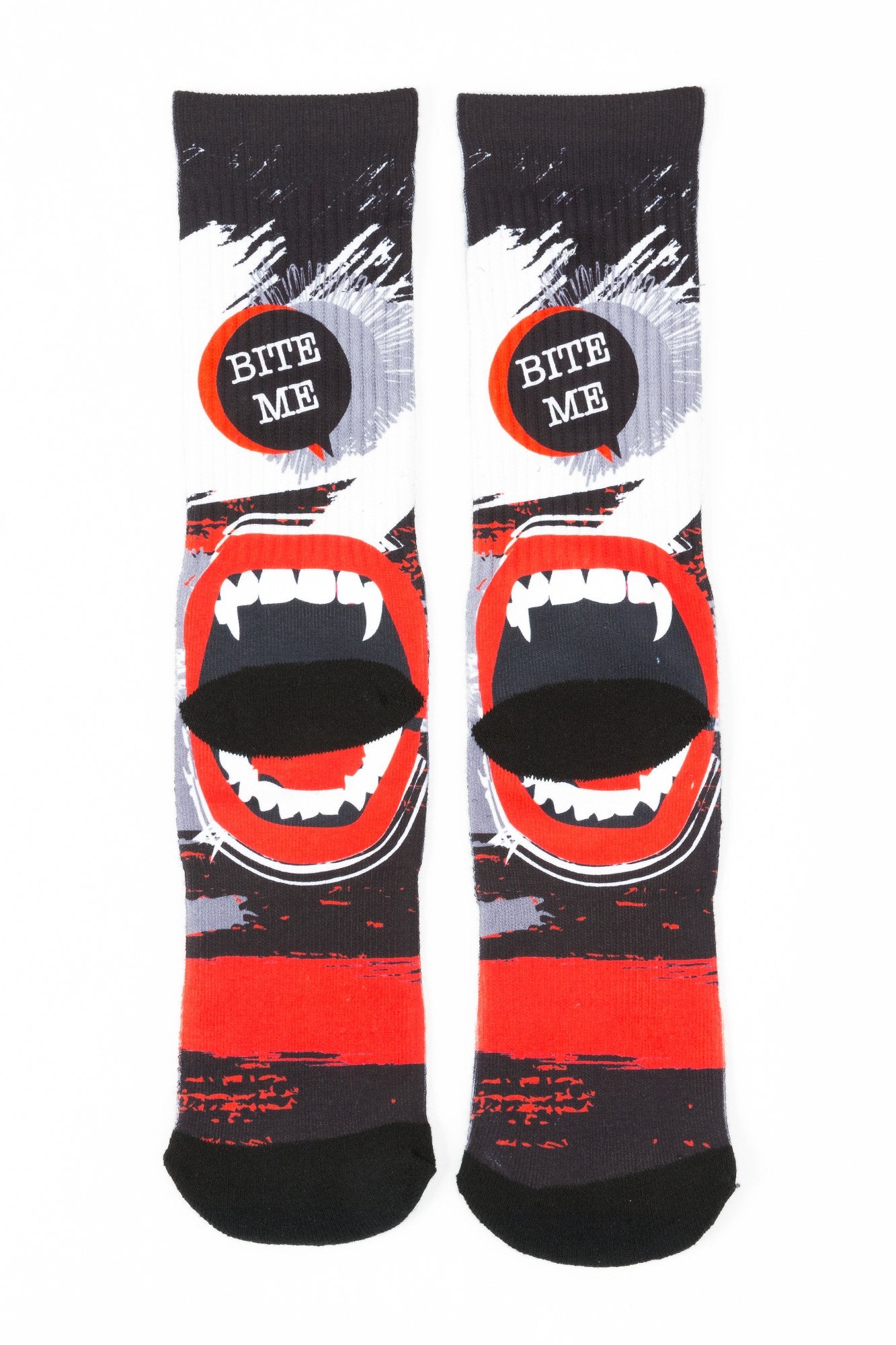 Guys Dracula Lip Print Socks