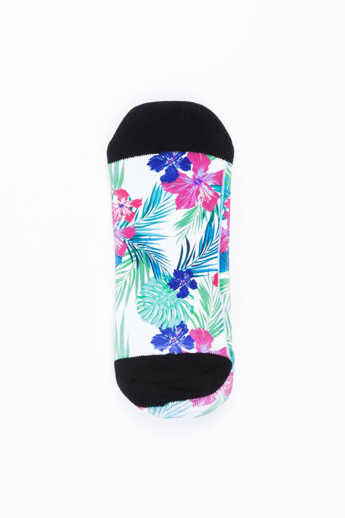 Guys Tropical Floral Print Liner Socks