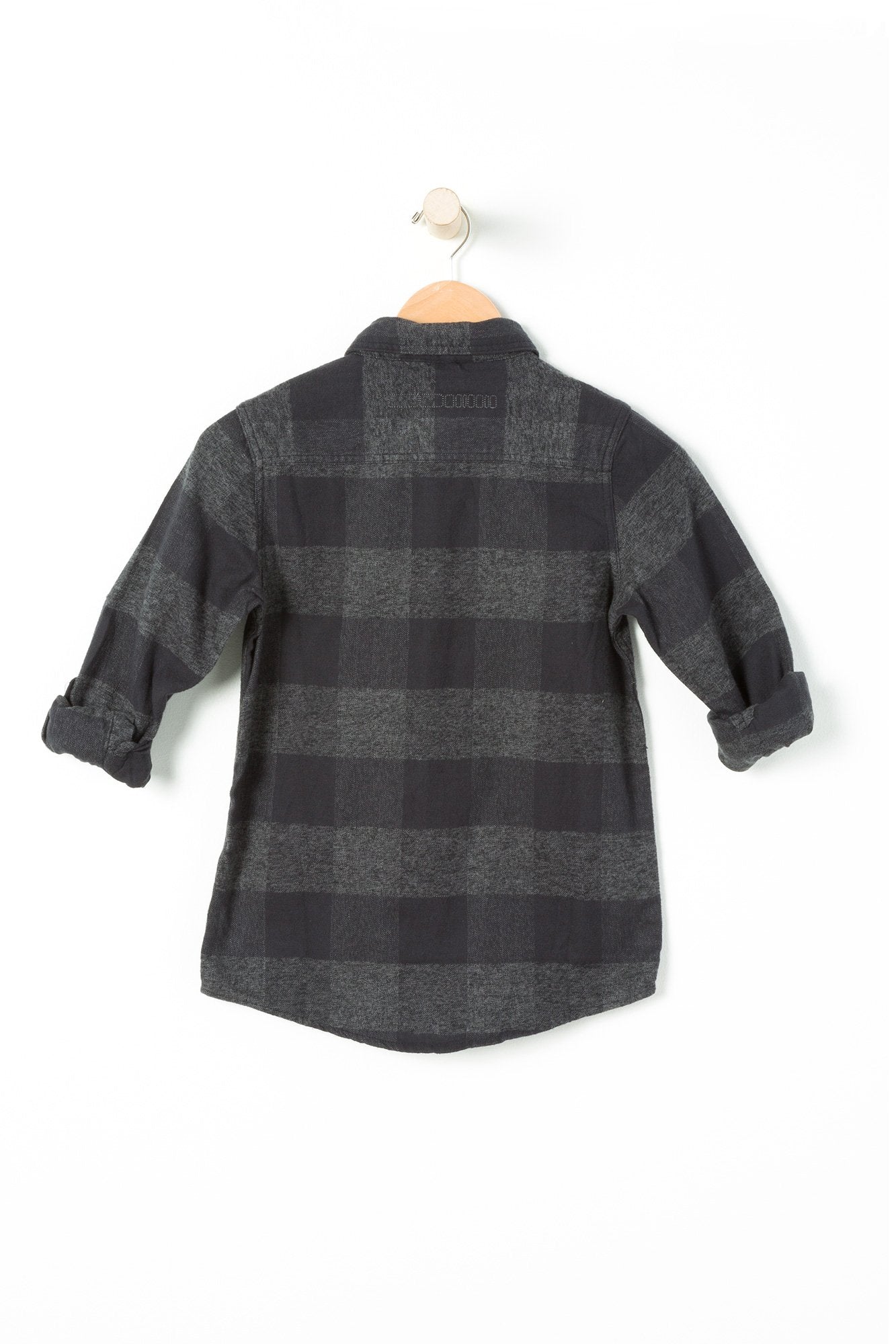 West49 Youth Grey/Navy Stripe Flannel Shirt