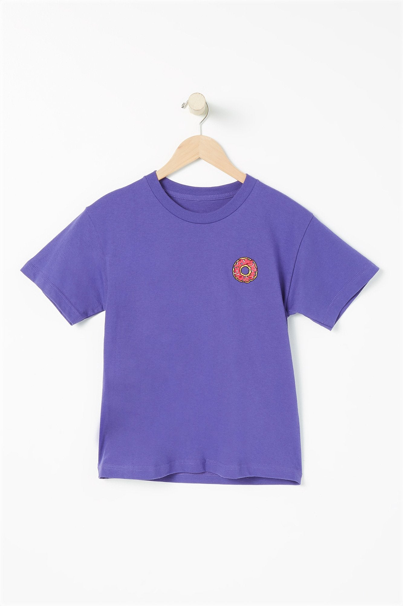 Youth Embroidered Simpsons' Donut Short Sleeve Tee