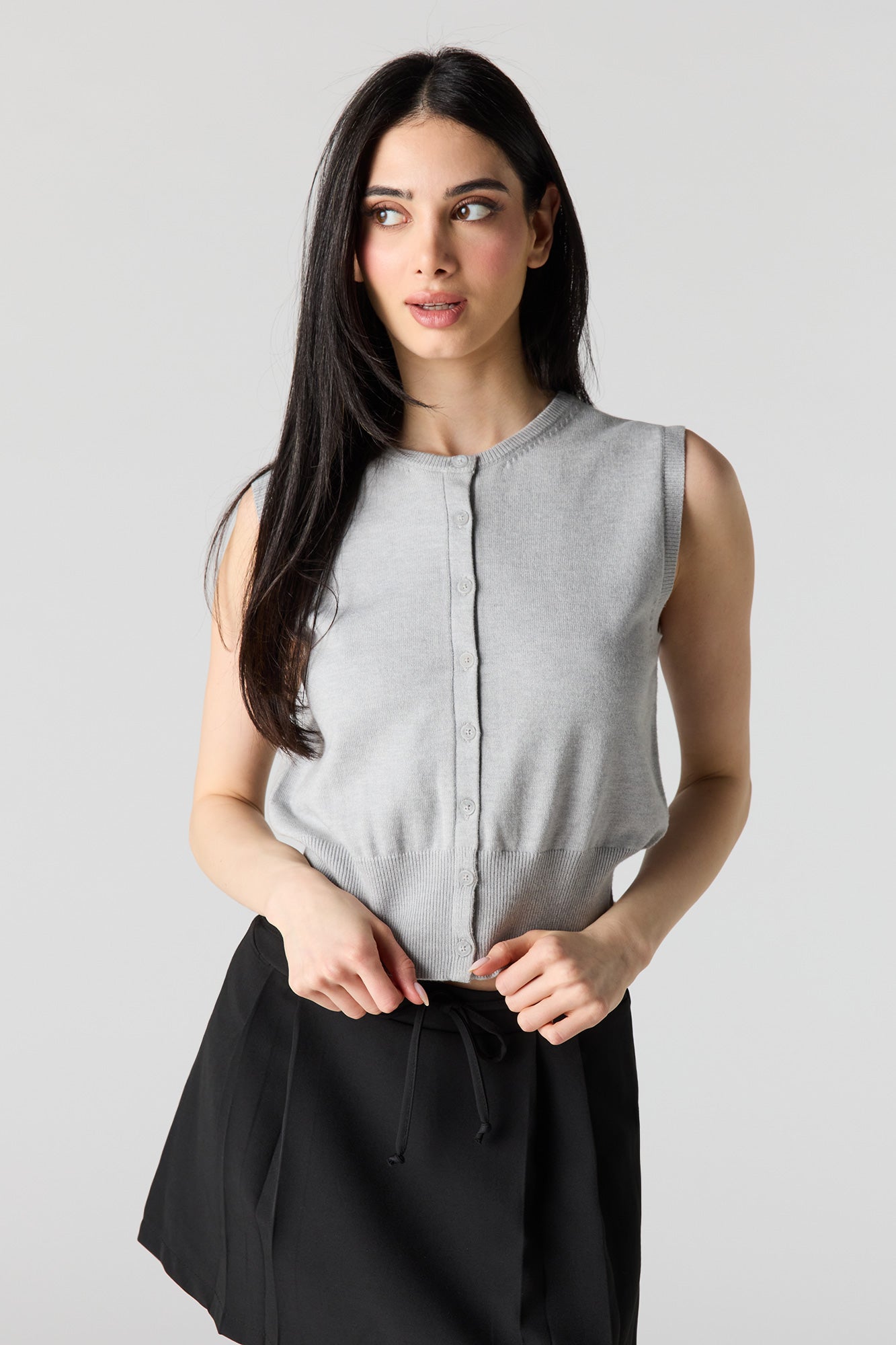 Button-Up Knit Vest