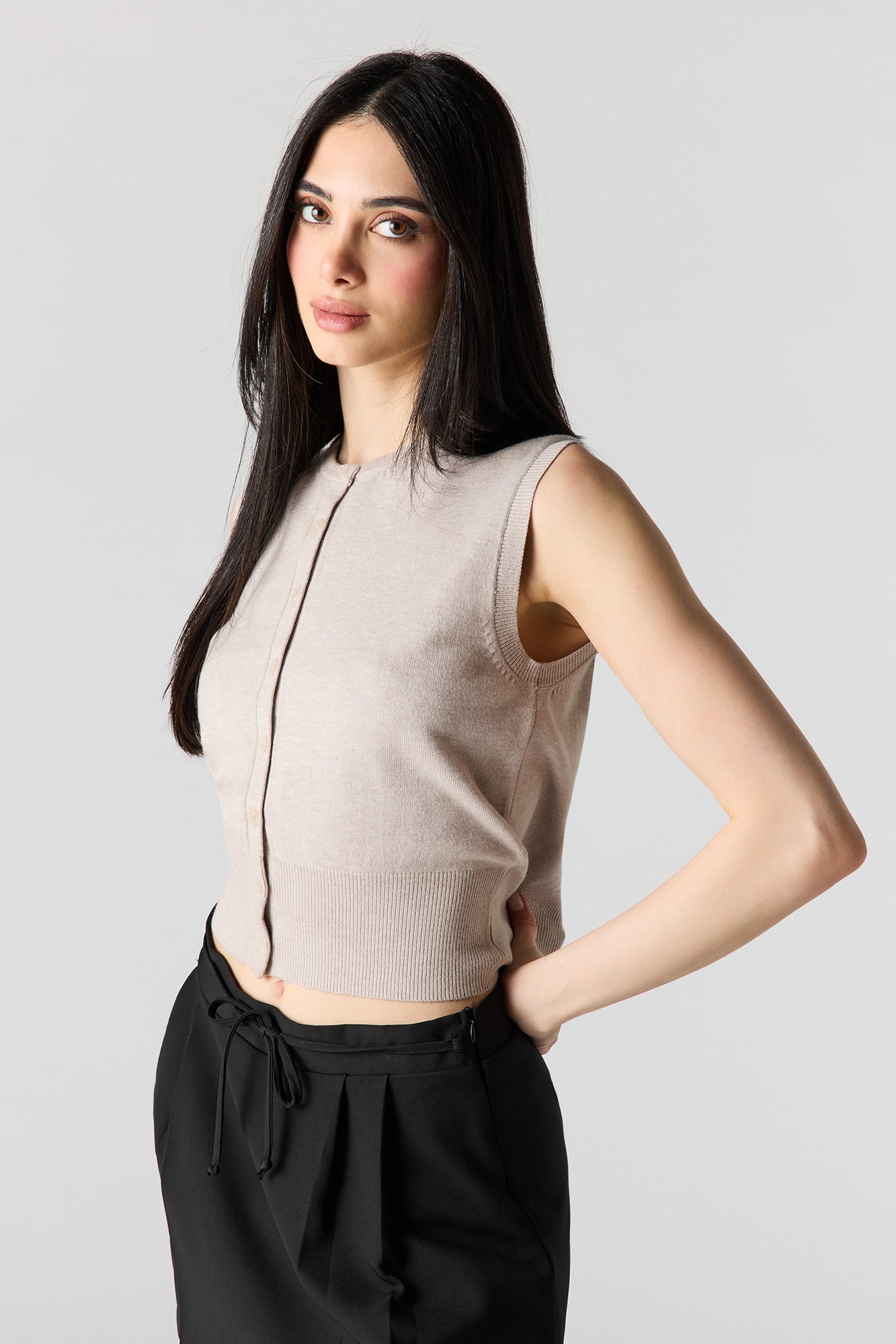 Button-Up Knit Vest