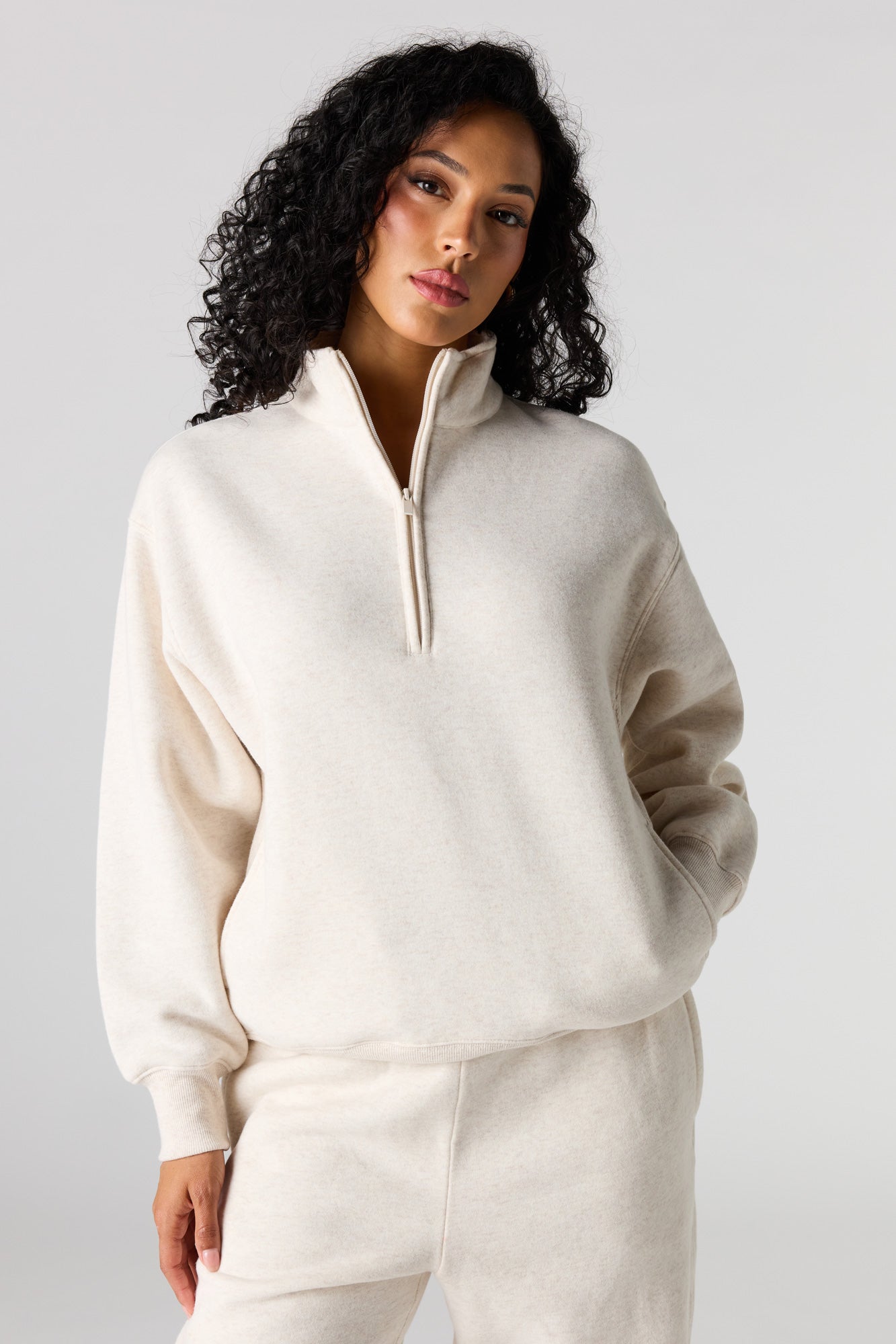 Premium Fleece Boyfriend Half Zip