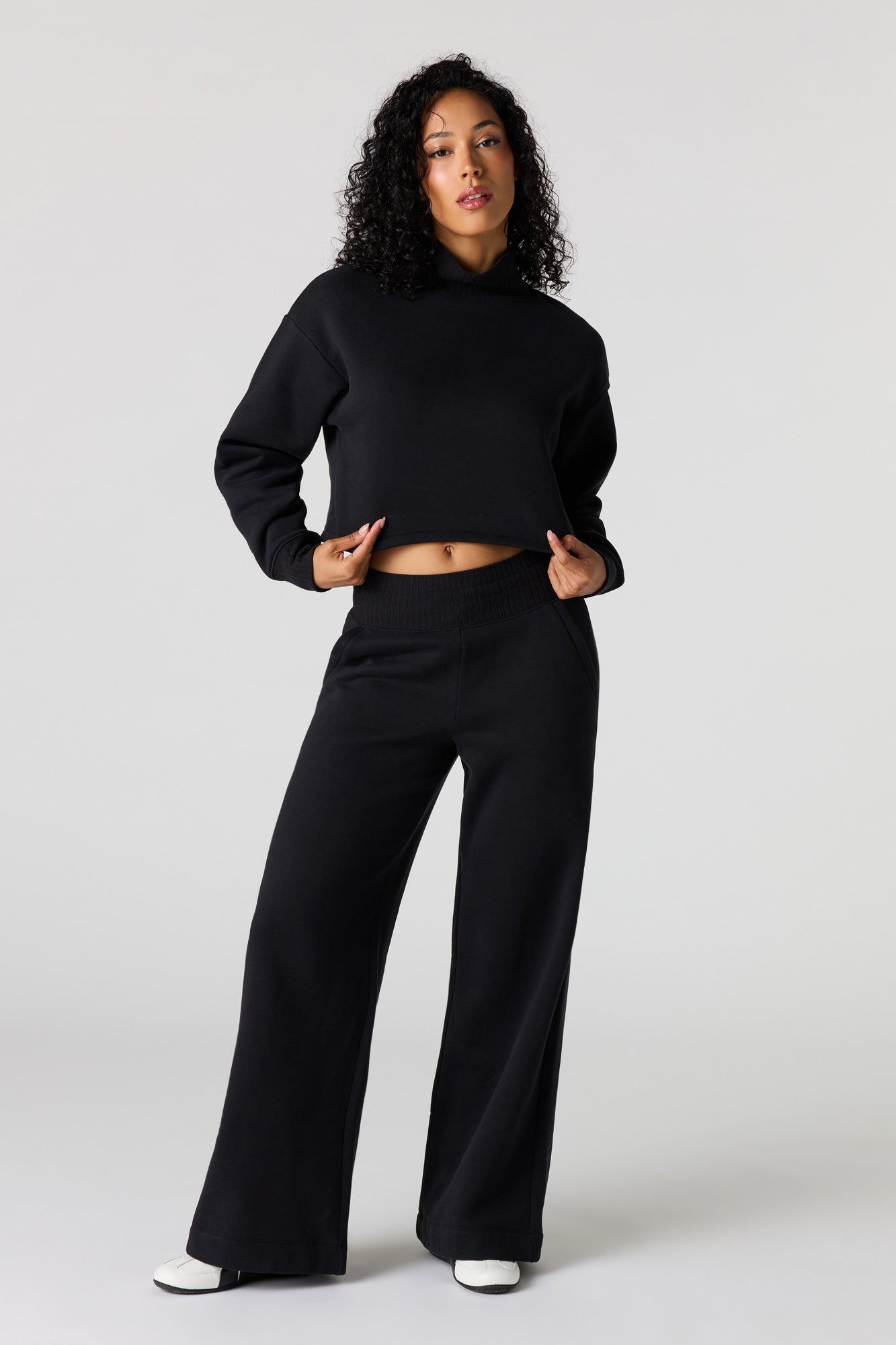 Premium Fleece Mock Neck Sweatshirt
