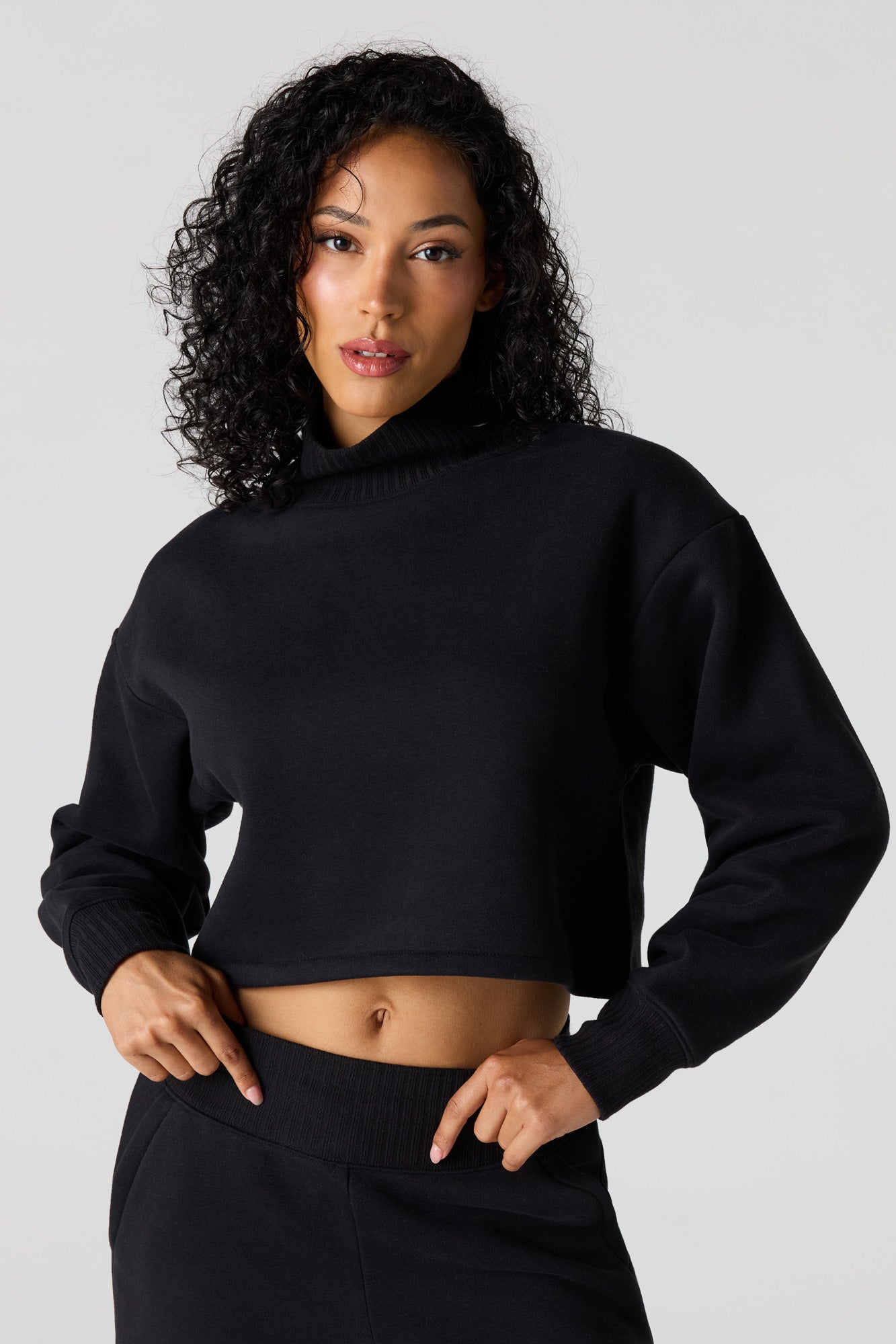 Premium Fleece Mock Neck Sweatshirt