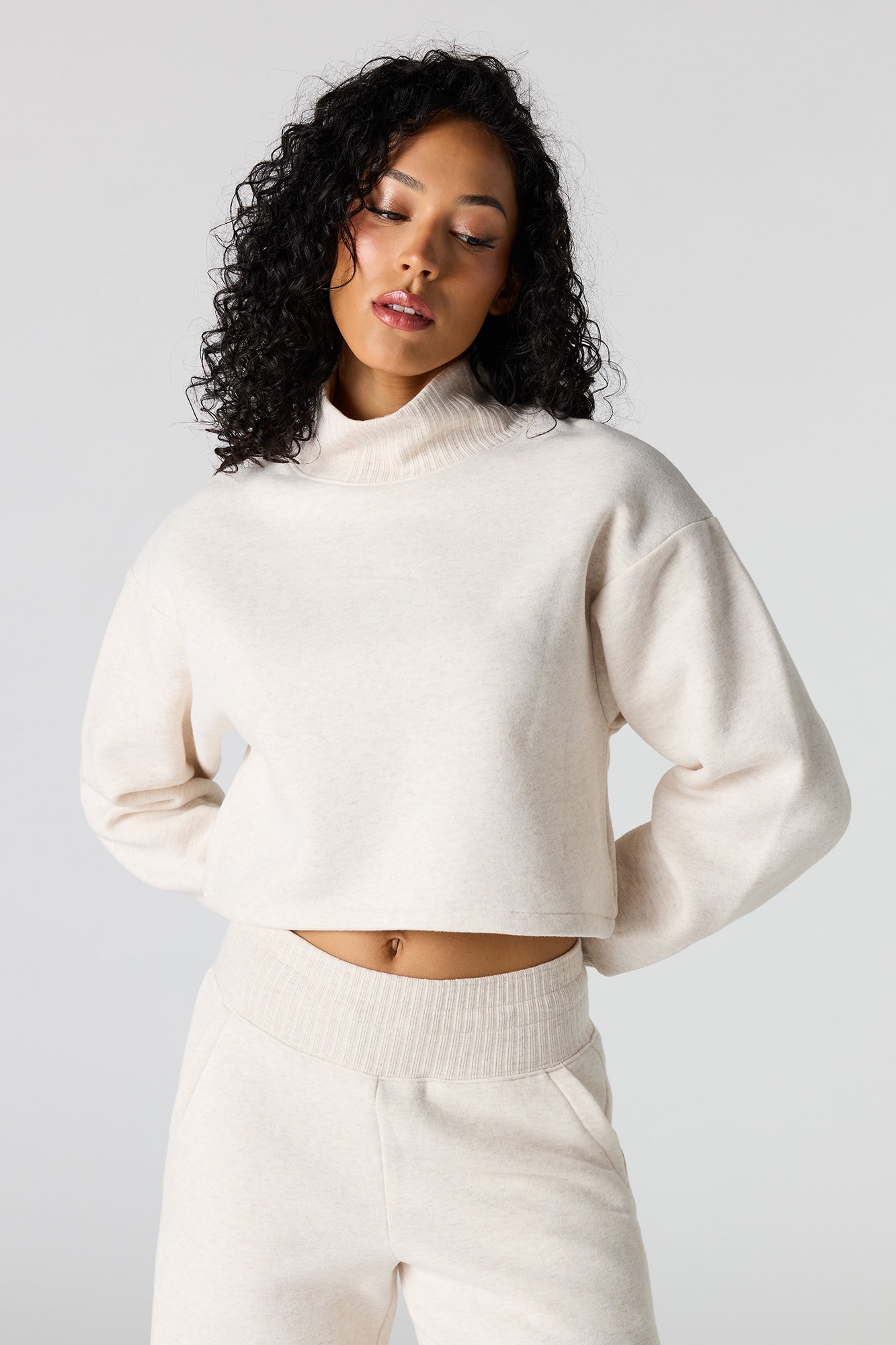 Premium Fleece Mock Neck Sweatshirt