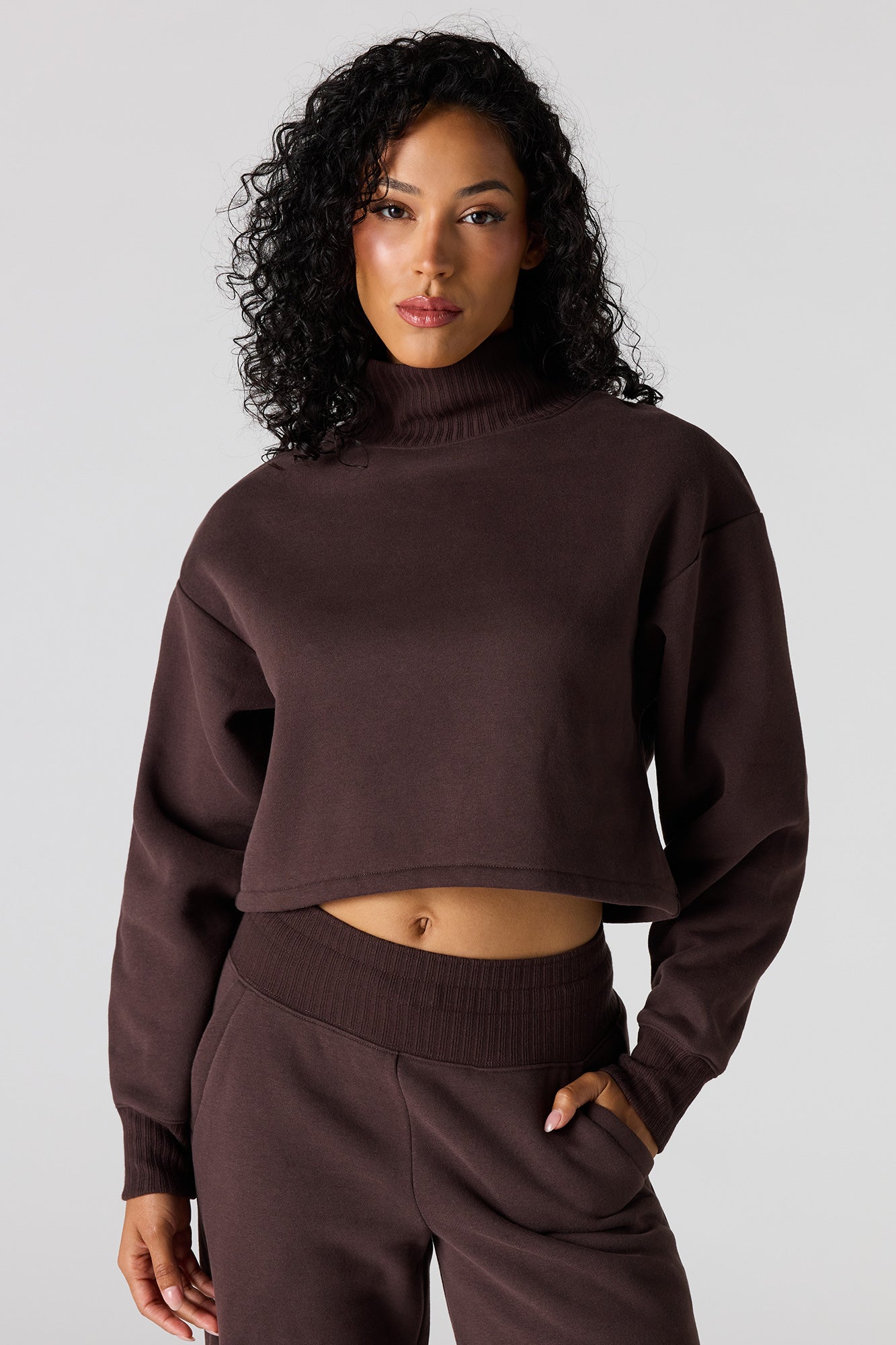 Premium Fleece Mock Neck Sweatshirt