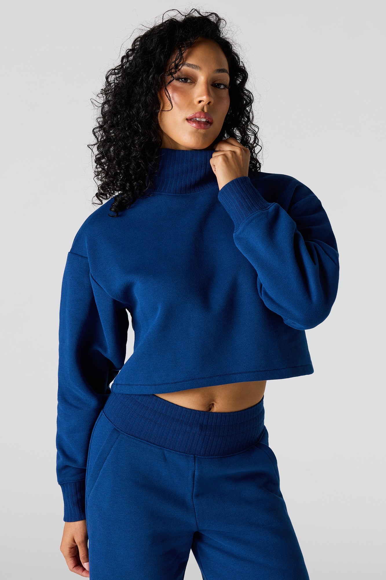 Premium Fleece Mock Neck Sweatshirt