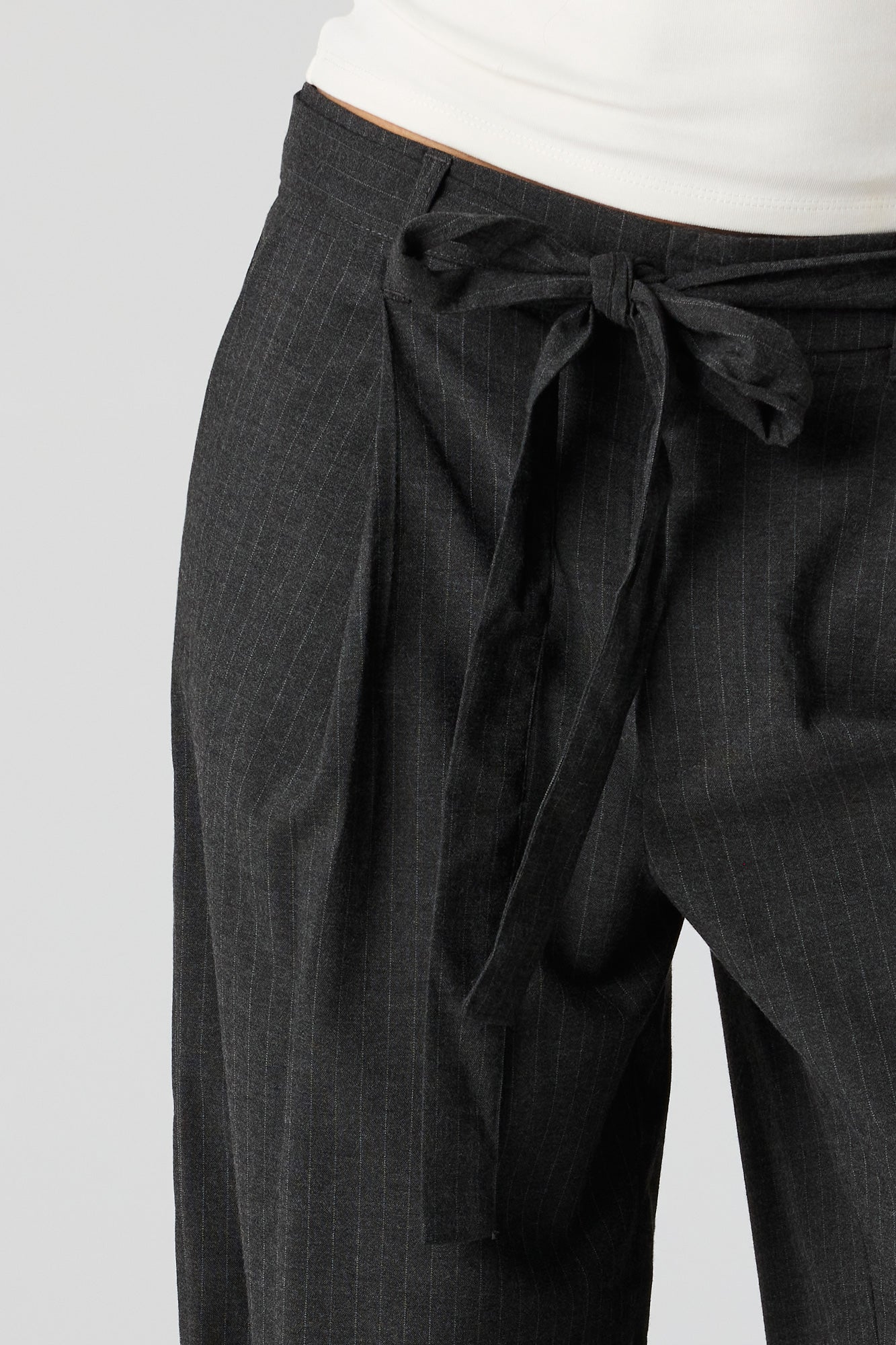 Belted Wide Leg Dress Pant