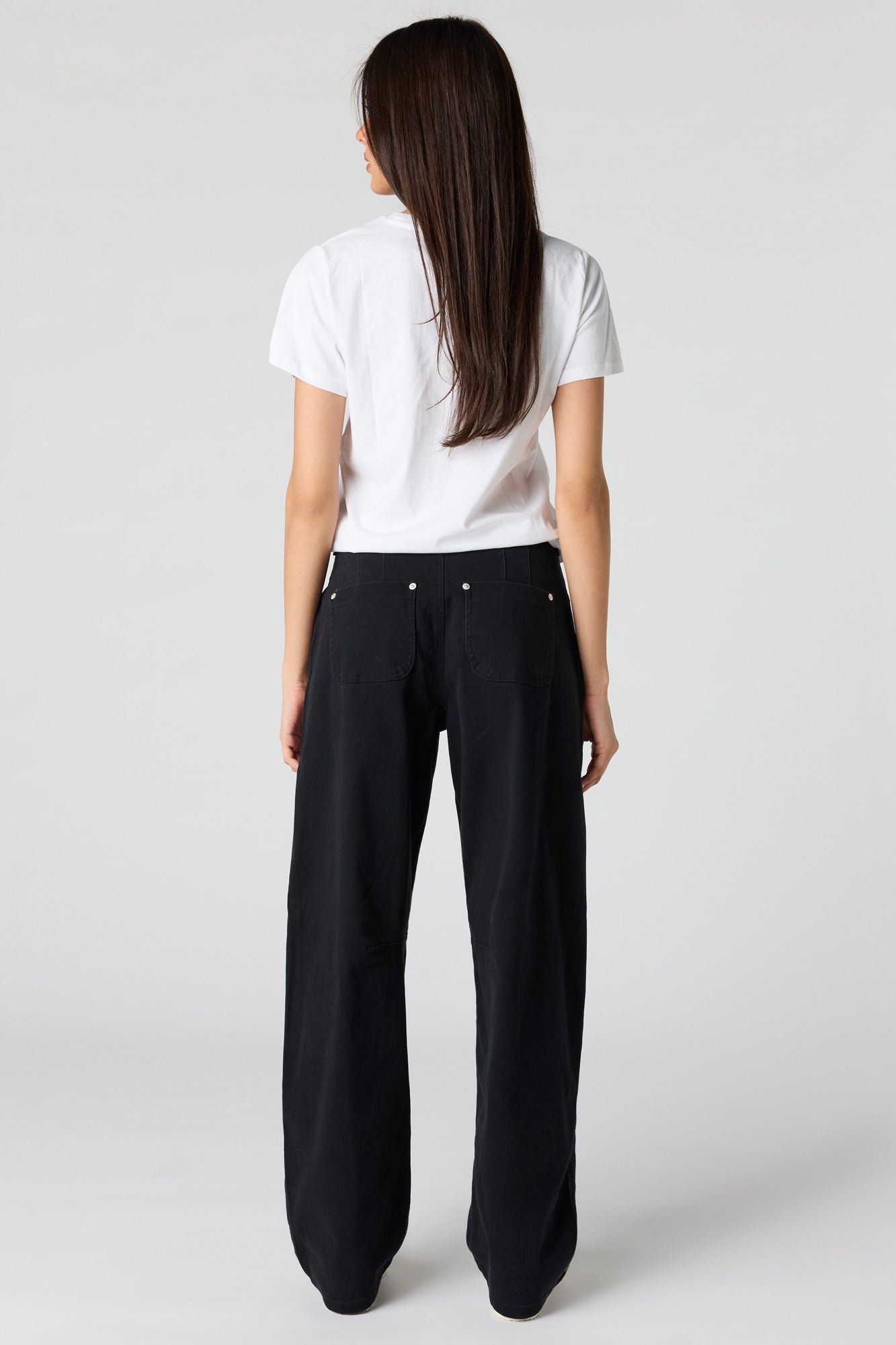 Mid Rise Barrel Leg Pant