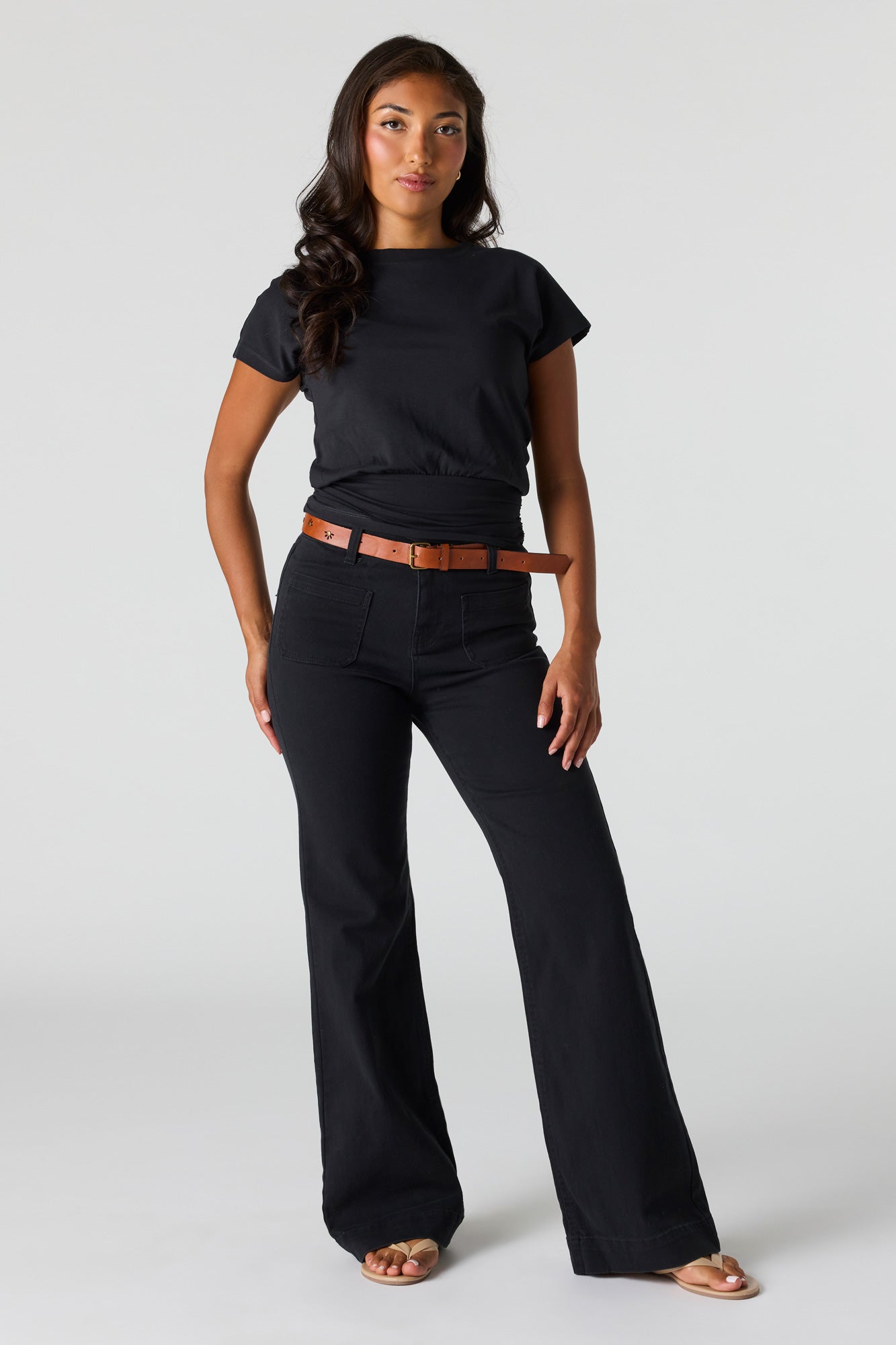 Belted Flare Pant