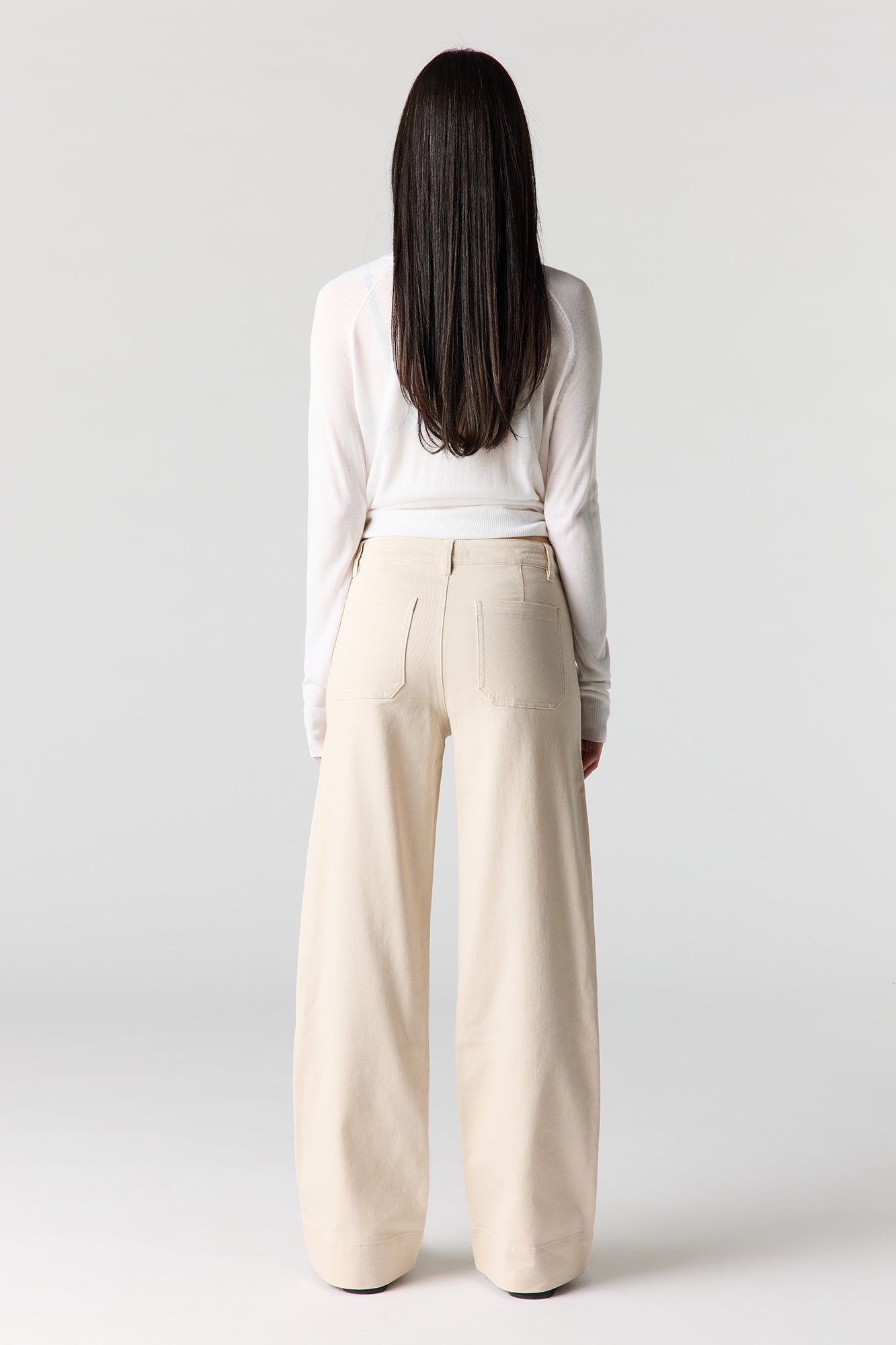 Mid Rise Twill Pant