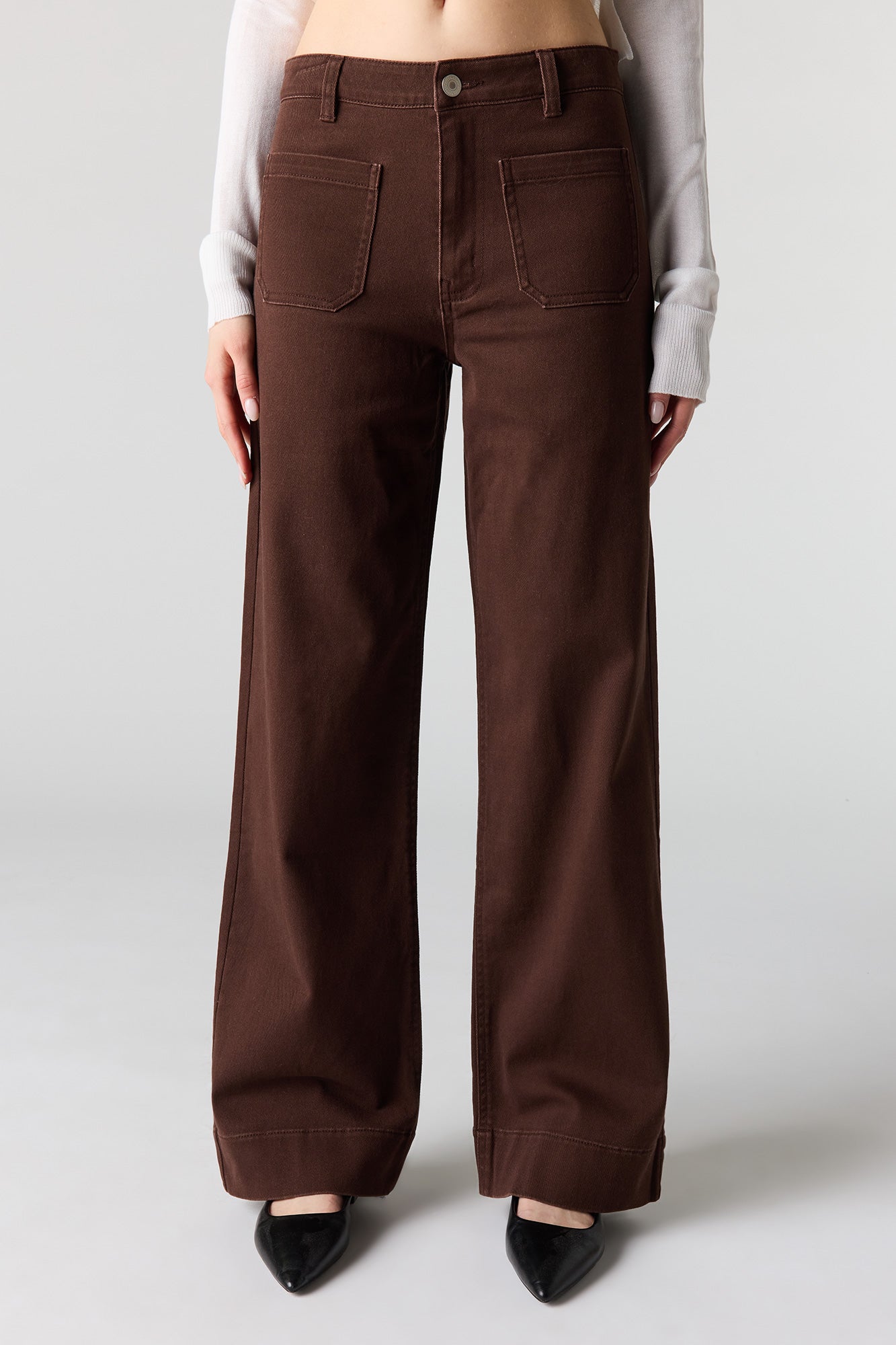 Mid Rise Twill Pant