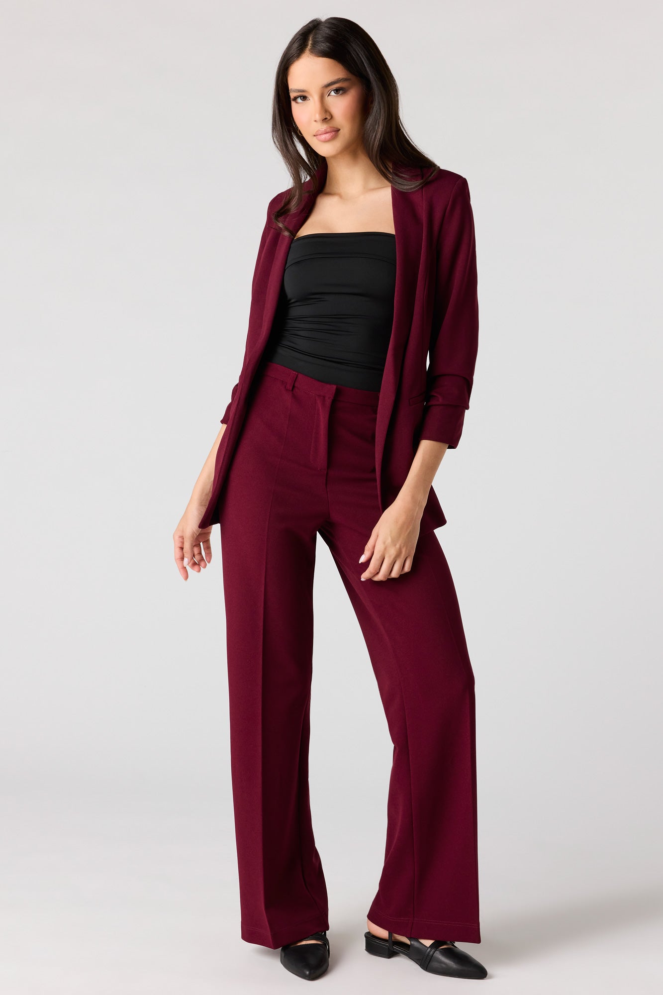 Low Rise Straight Leg Dress Pant