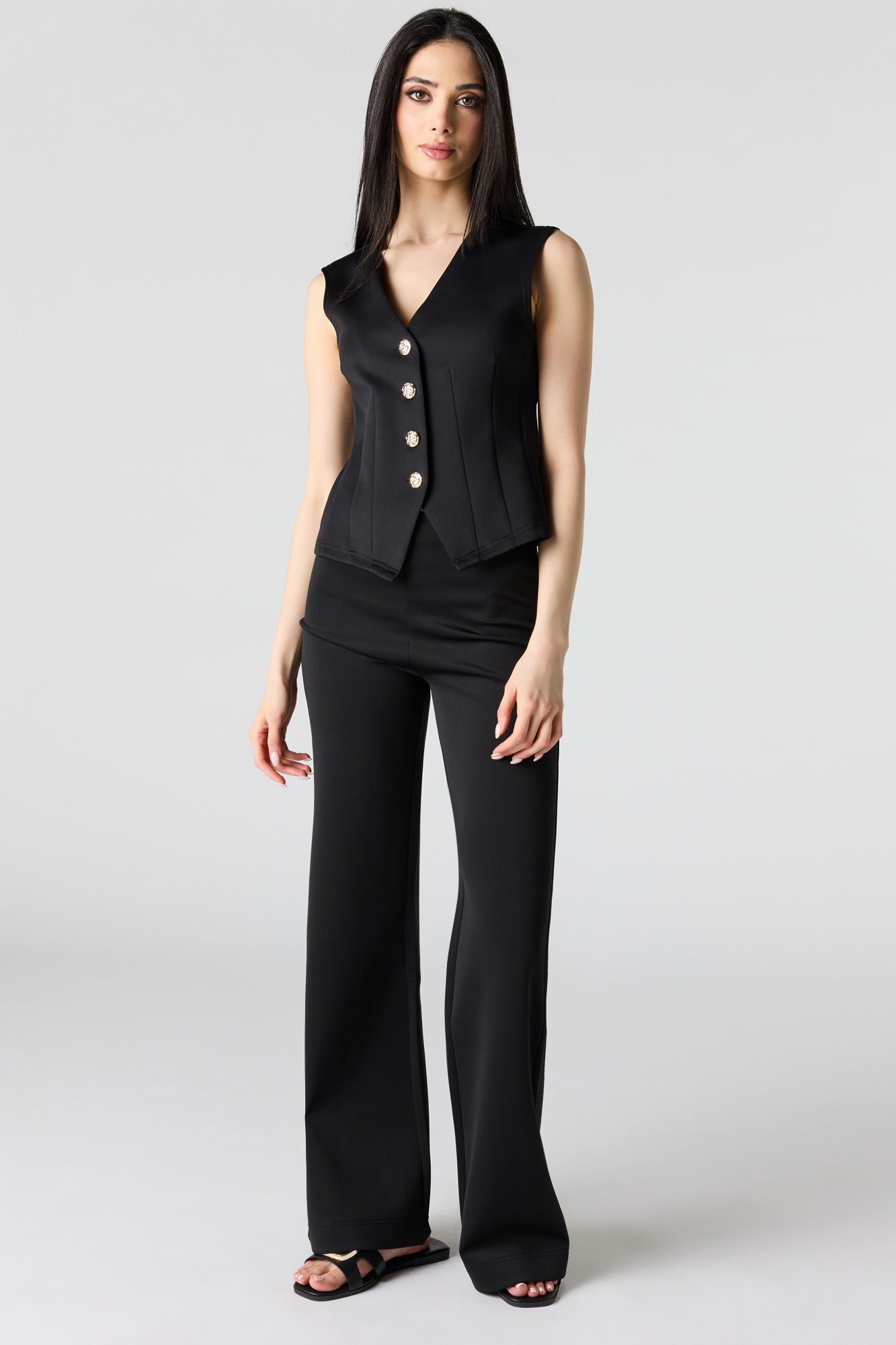 Scuba Wide Leg Dress Pant