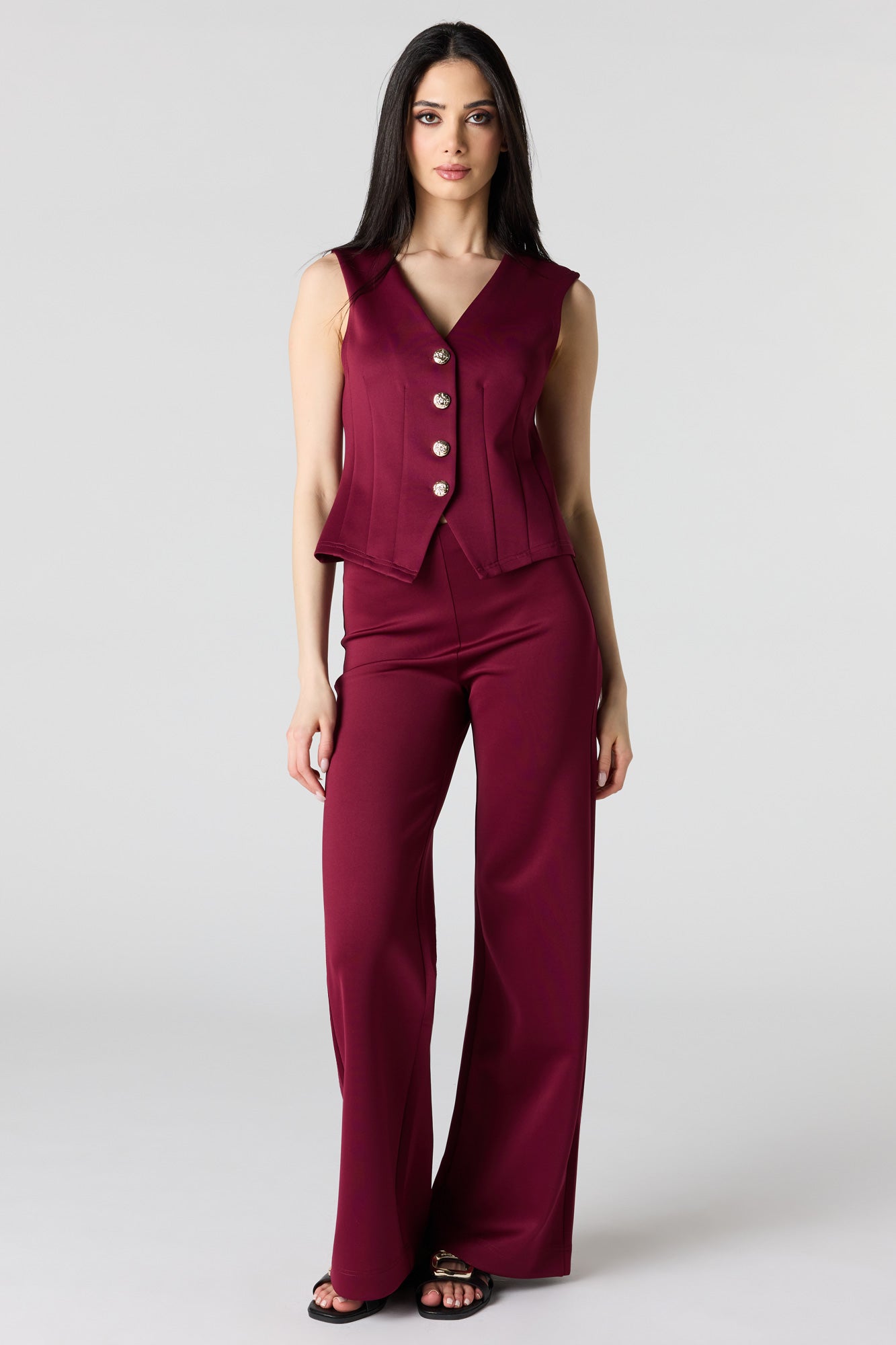 Scuba Wide Leg Dress Pant