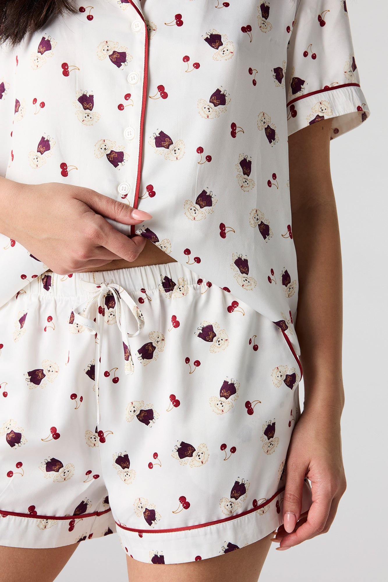 Button-Up Top & Short Pajama Set