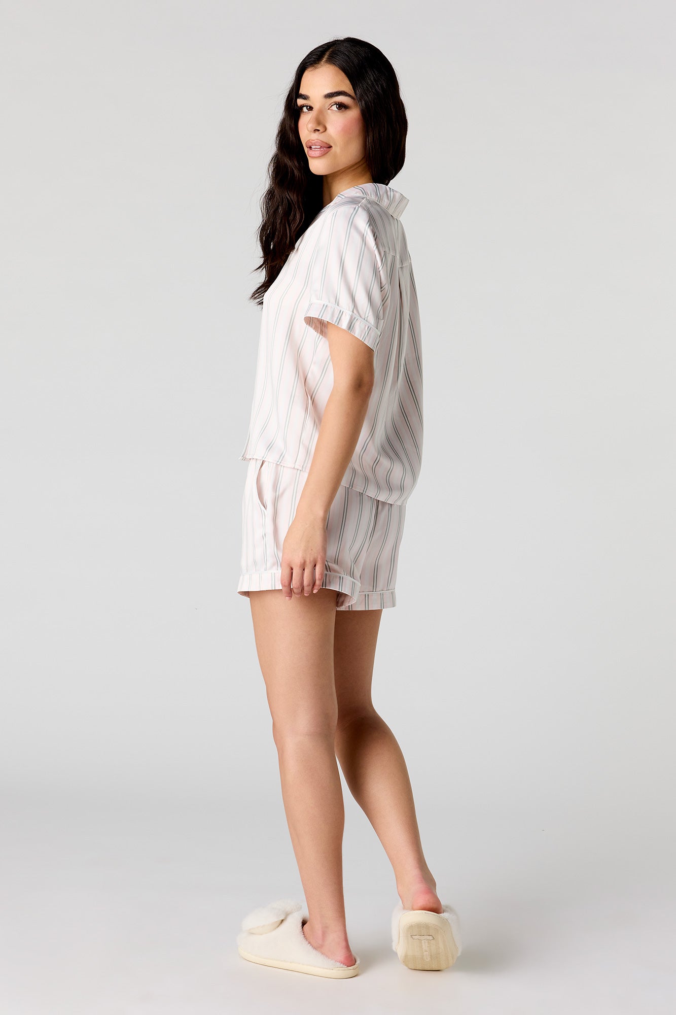 Button-Up Top & Short Pajama Set