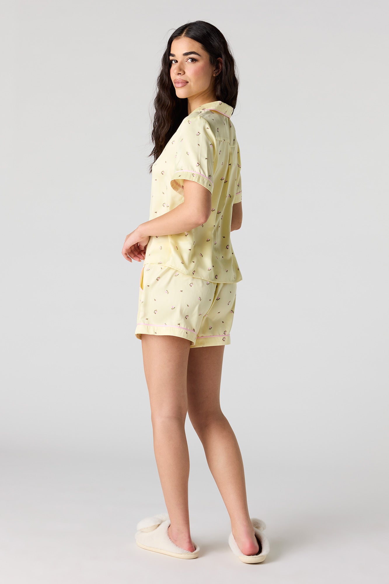 Button-Up Top & Short Pajama Set
