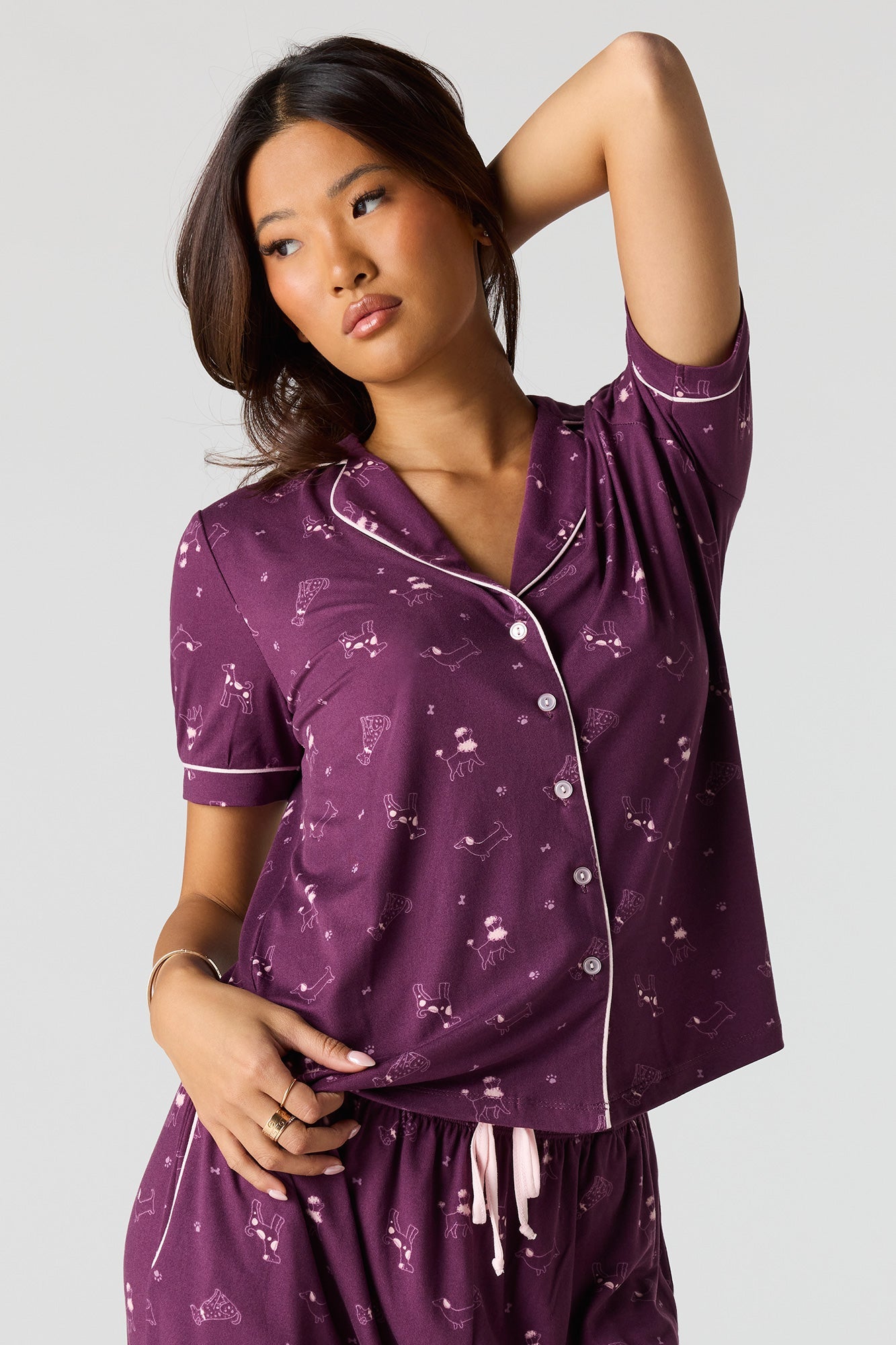 Soft Button-Up Top & Pant Pajama Set