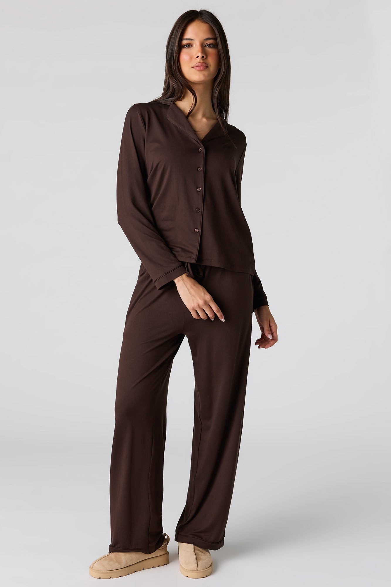 Button-Up Top & Pant Pajama Set