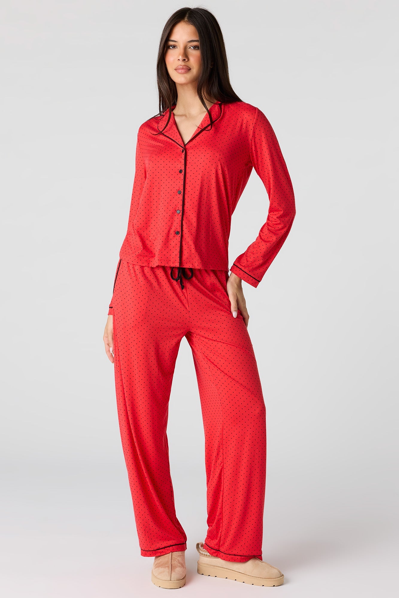 Button-Up Top & Pant Pajama Set