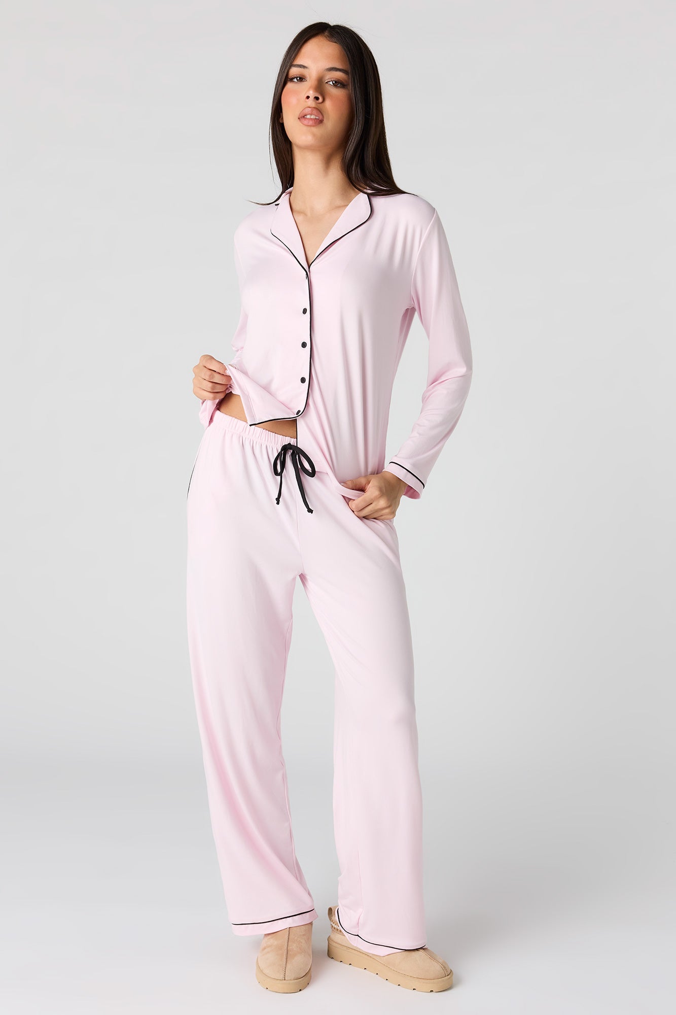 Button-Up Top & Pant Pajama Set