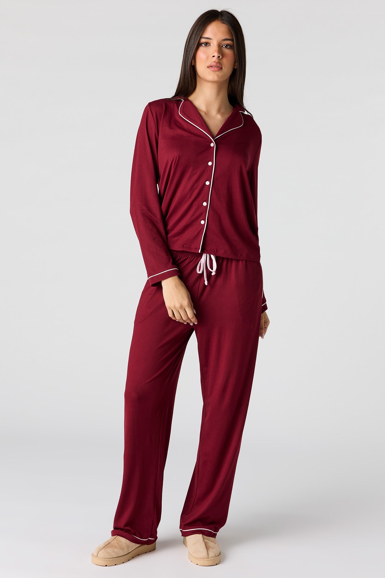 Button-Up Top & Pant Pajama Set
