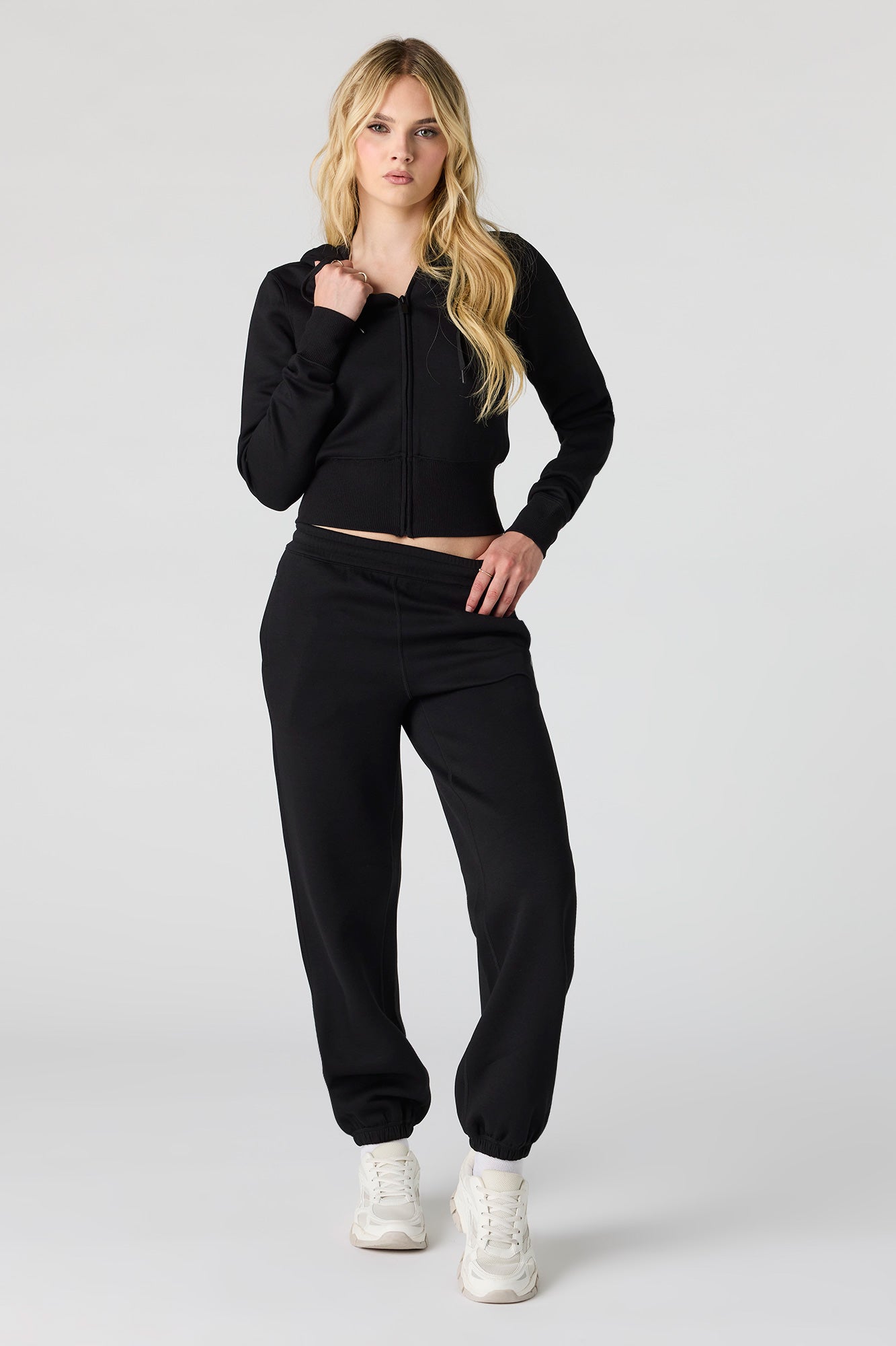 Luxe Scuba Zip Hoodie