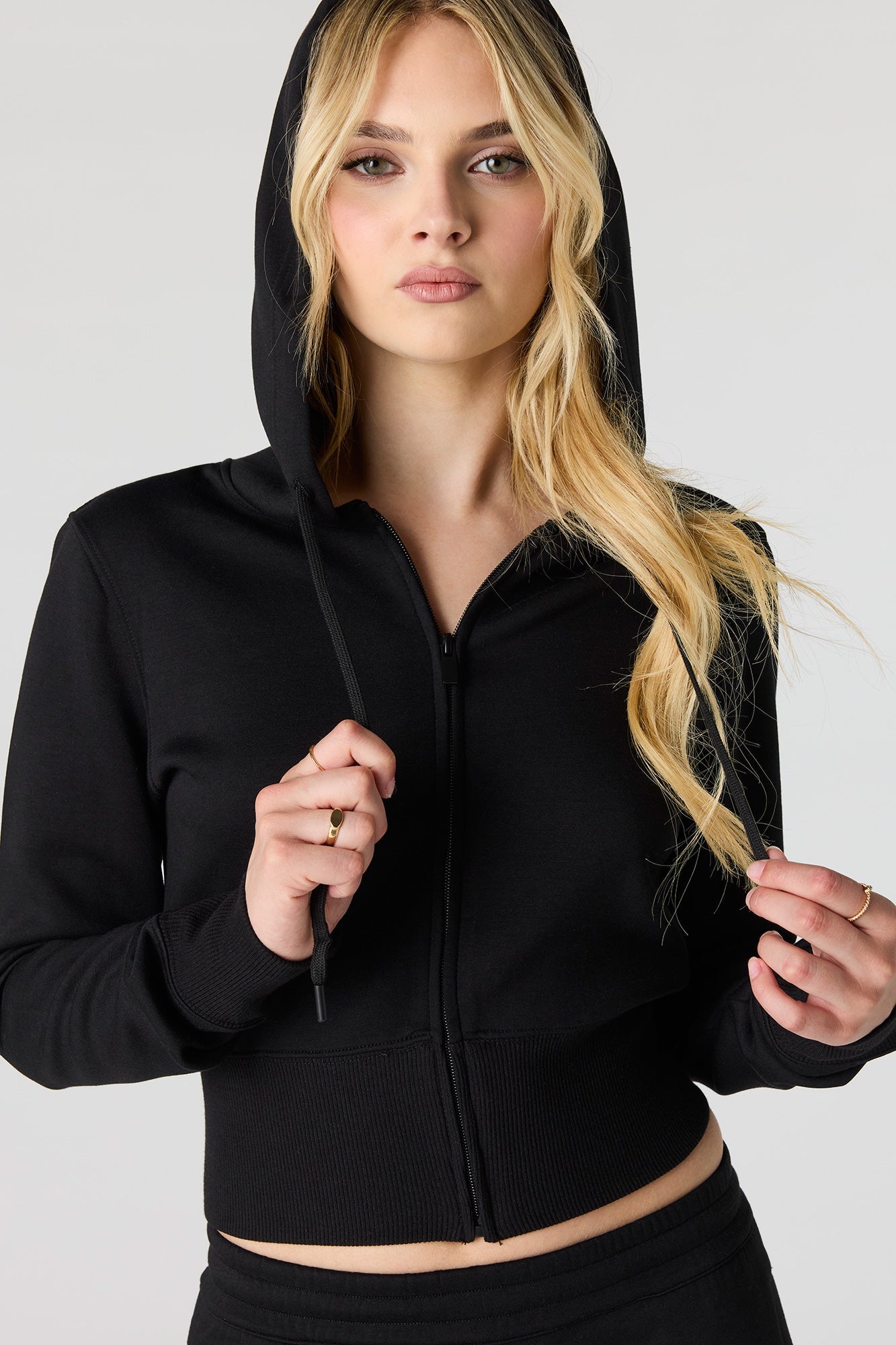 Luxe Scuba Zip Hoodie