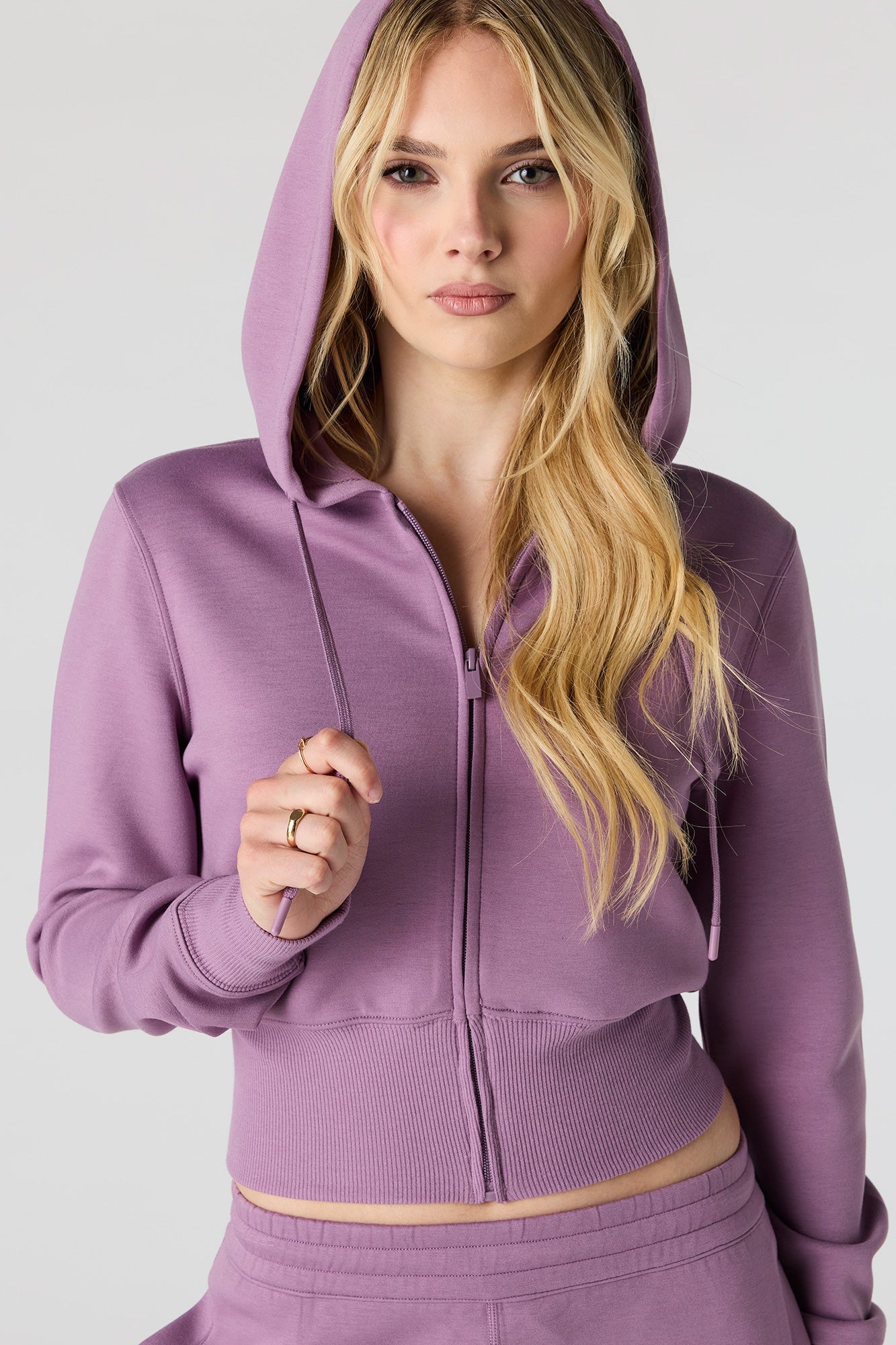Luxe Scuba Zip Hoodie