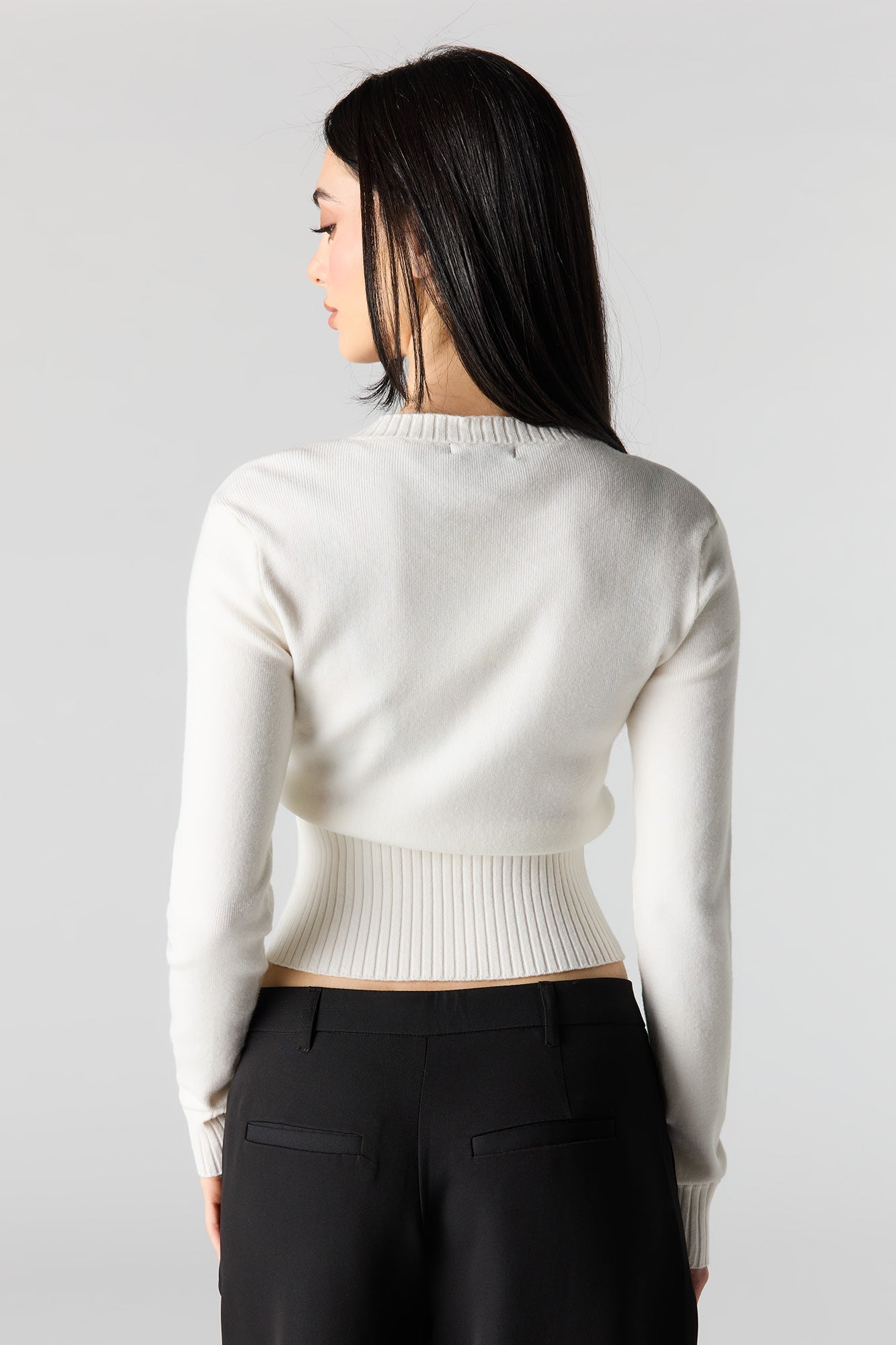 Zip-Up Knit Sweater
