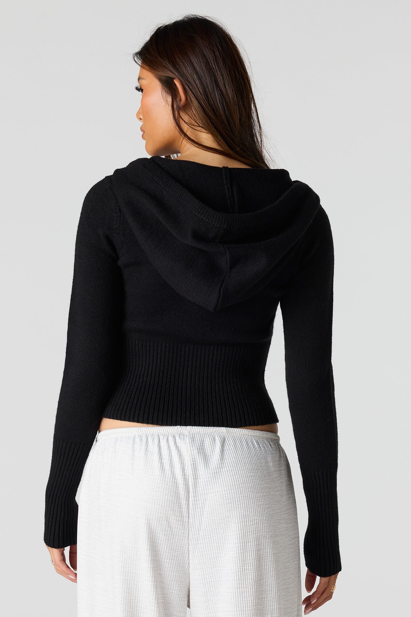 Zip-Up Sweater Hoodie
