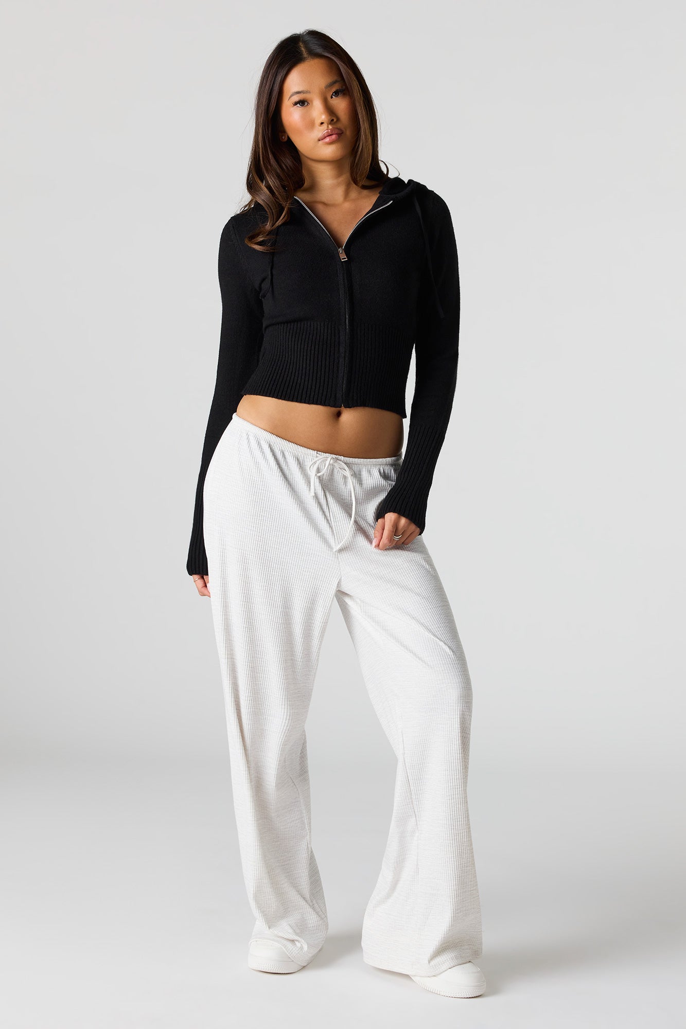Zip-Up Sweater Hoodie