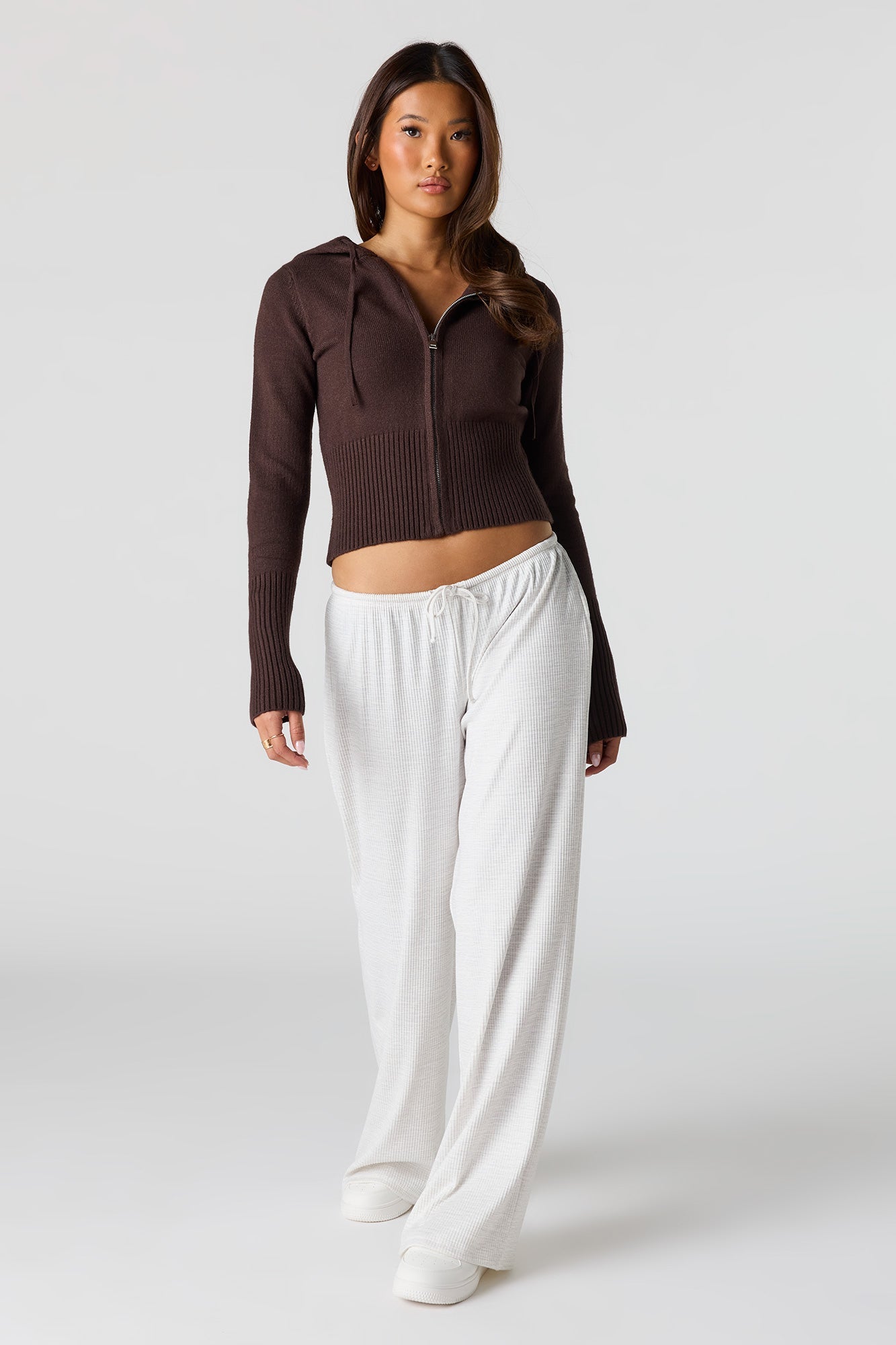 Zip-Up Sweater Hoodie