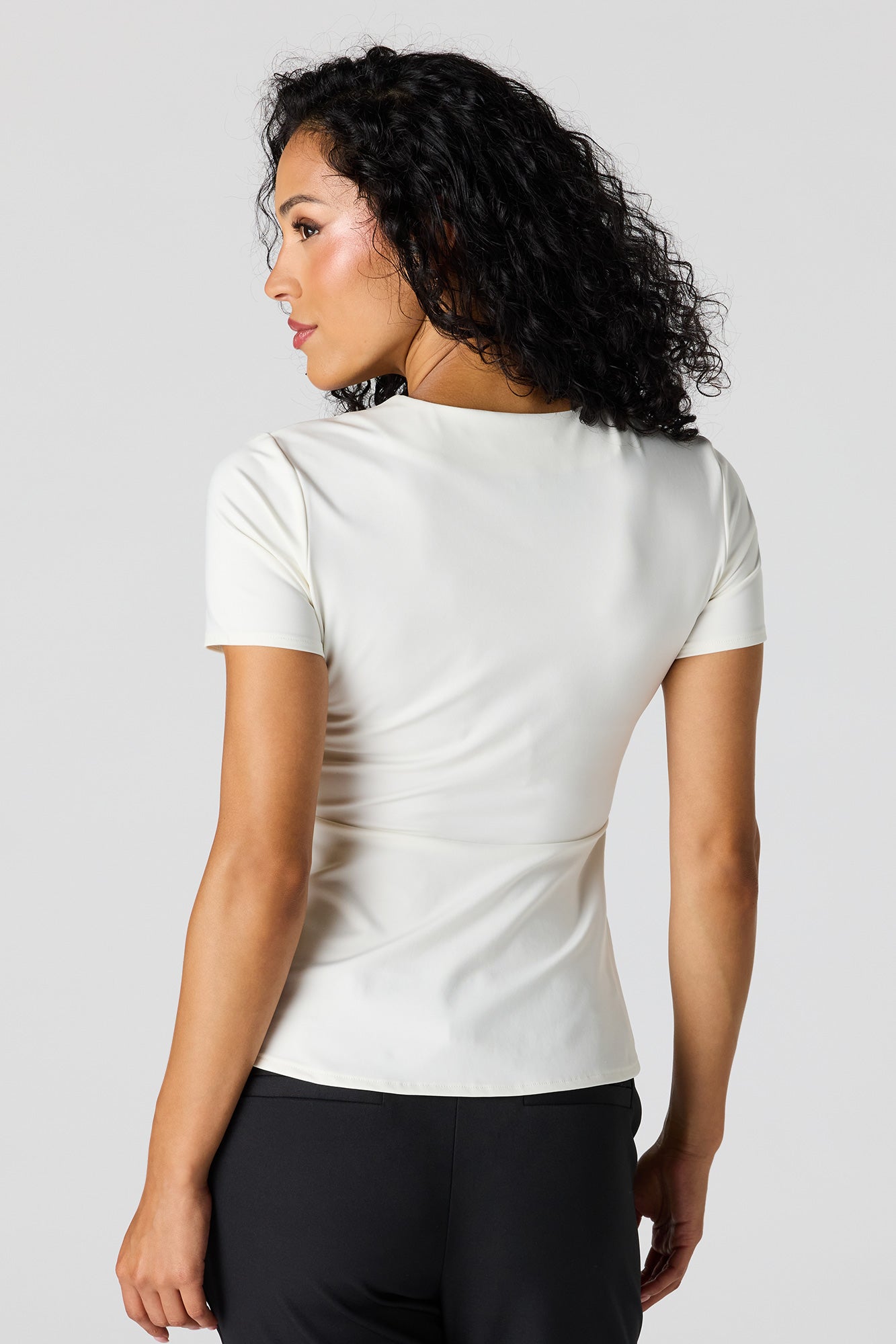 Peplum Short Sleeve Top